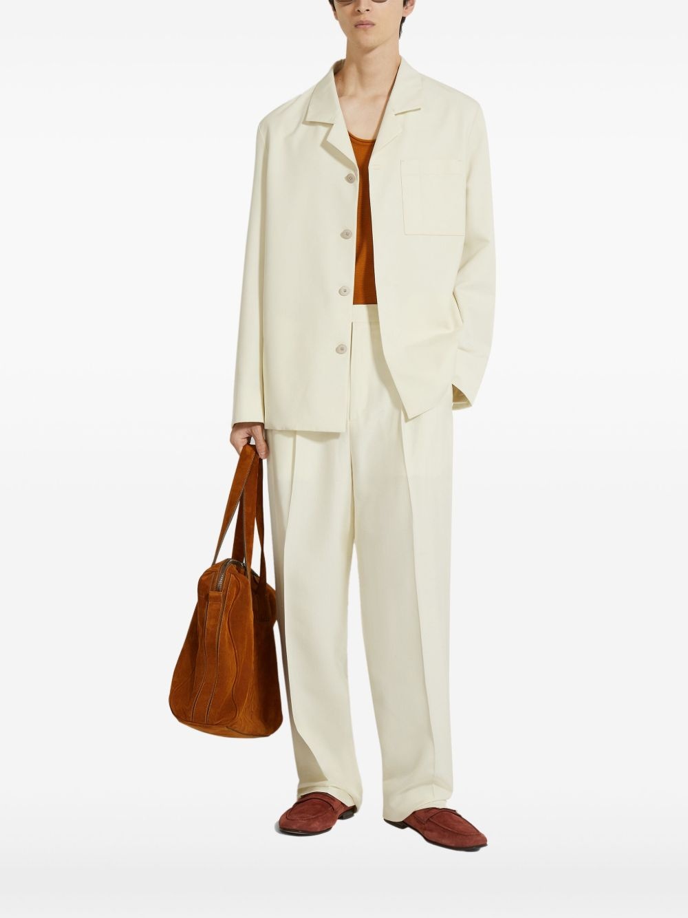 silk-blend jacket - 2