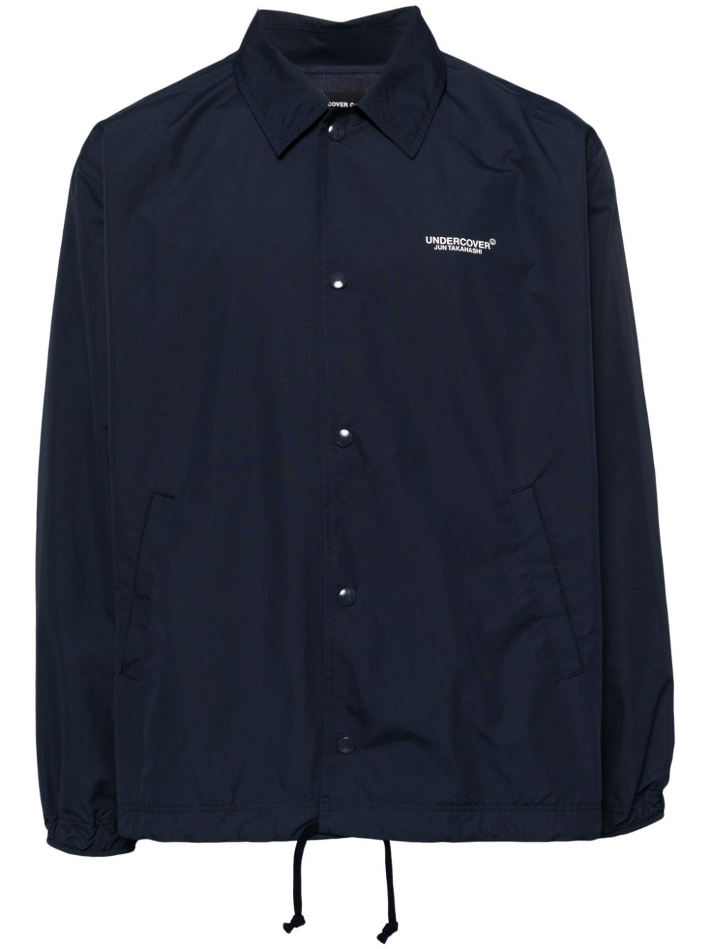 logo-print shirt jacket - 1