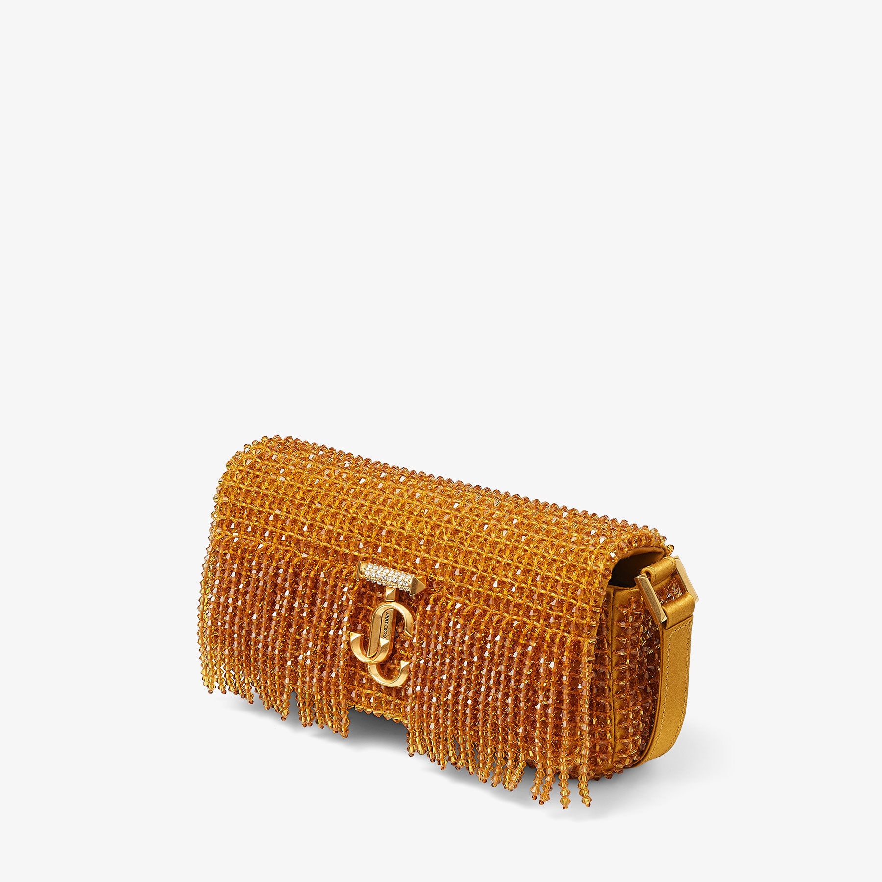 Varenne Mini Shoulder
Sunflower Satin Mini Shoulder Bag with Crystal Fringe - 4