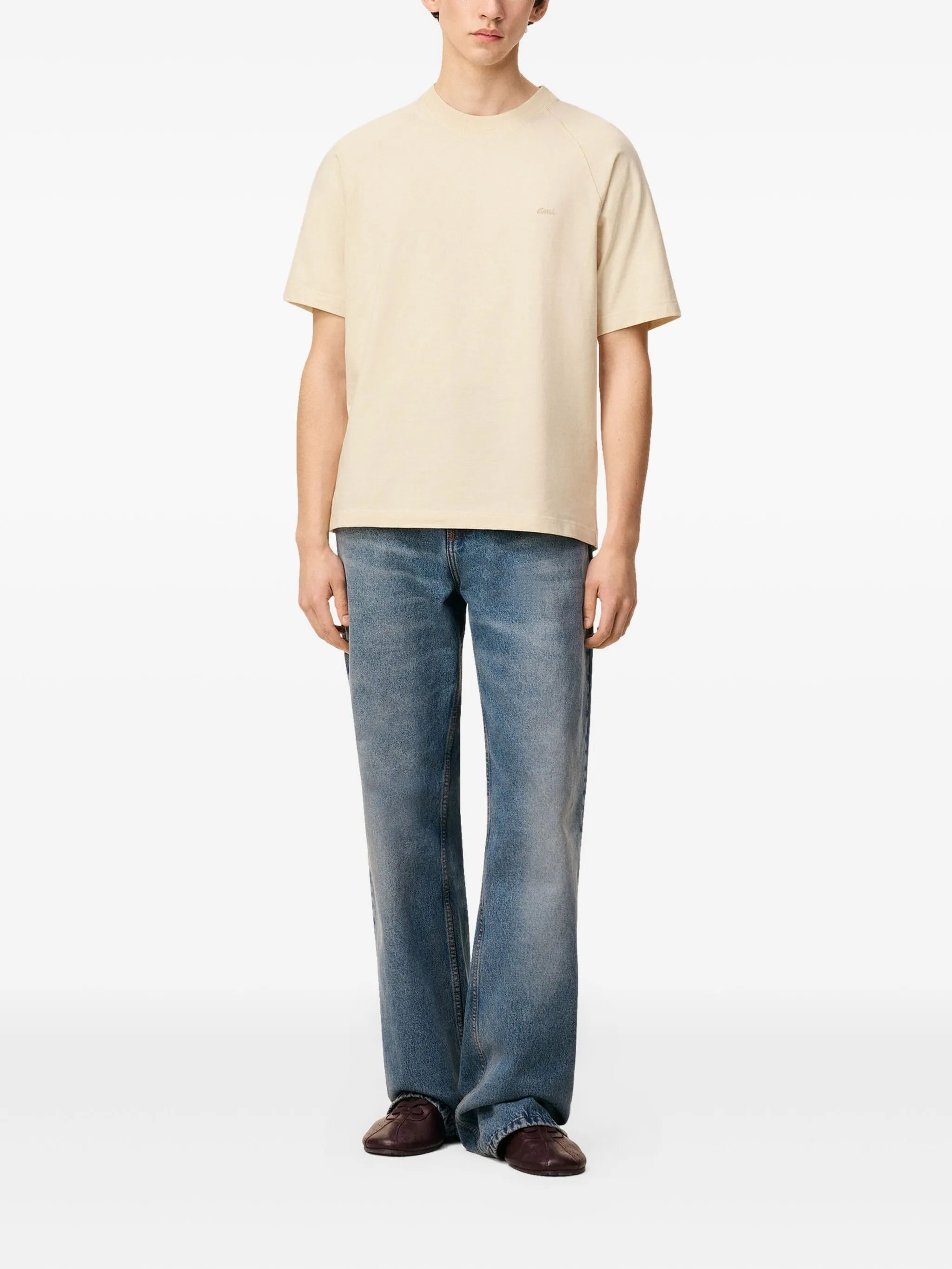 Ami Raglan-sleeve Embroidered T-shirt - 3