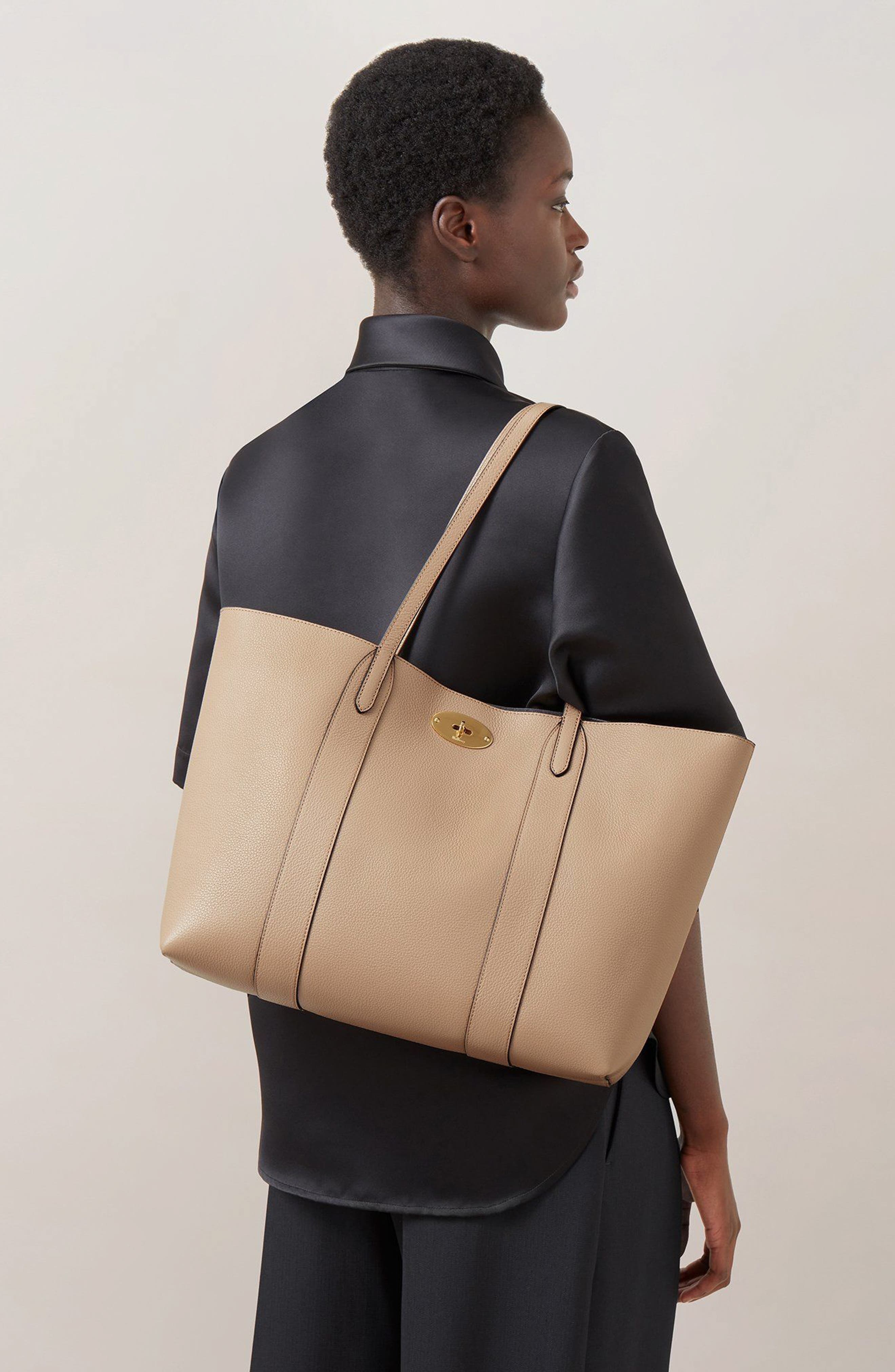 Mulberry Bayswater Leather Tote in Maple-Navy at Nordstrom - 2