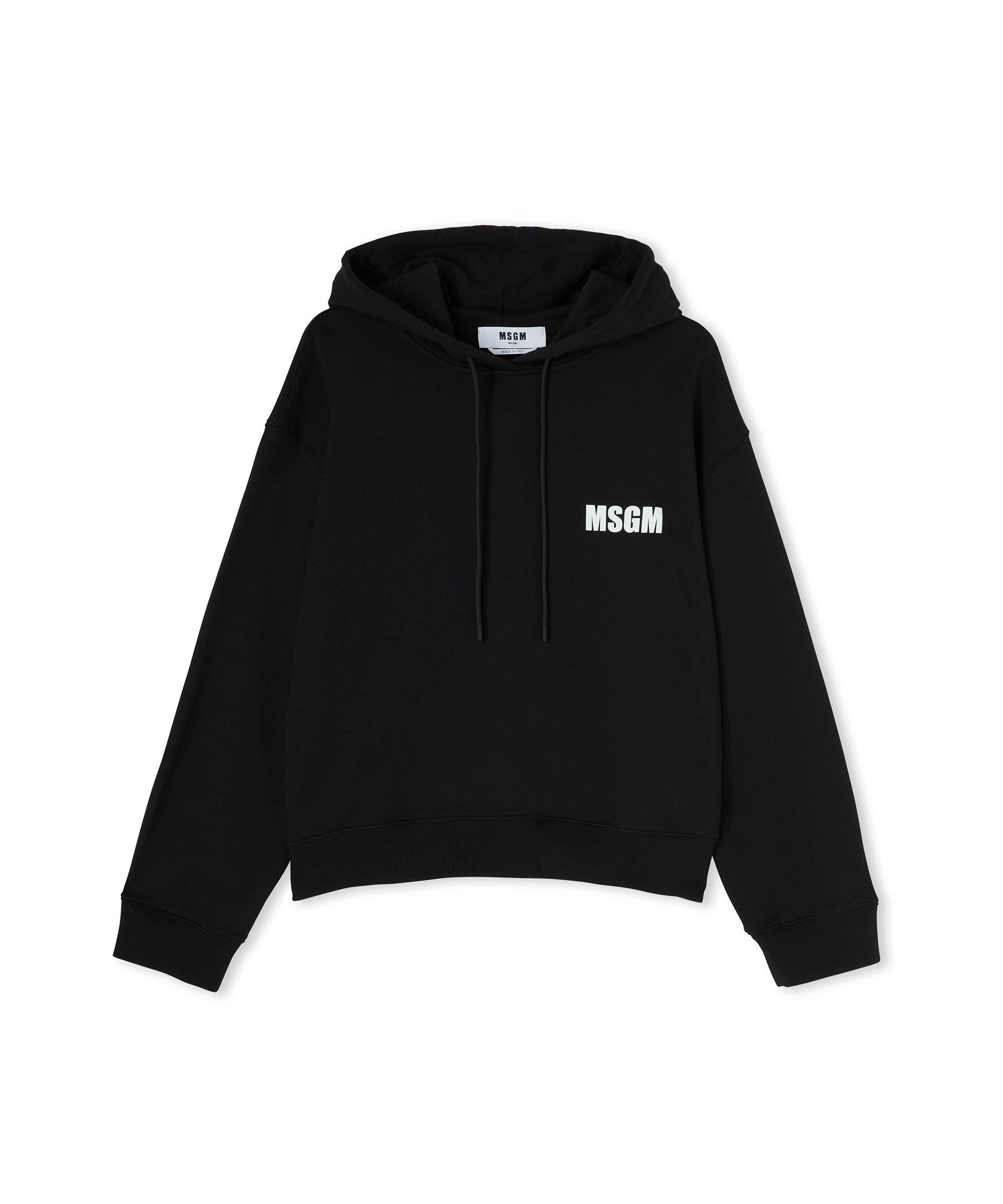 Cotton hooded sweatshirt with logo and quote - 3