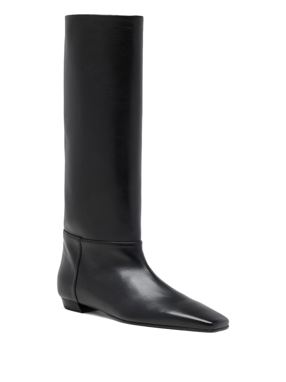 Trap leather knee-high boots - 2