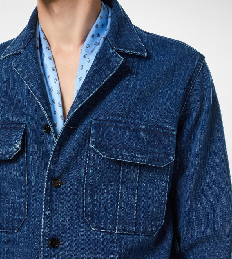 TOM FORD DENIM HERRINGBONE OVERSHIRT outlook