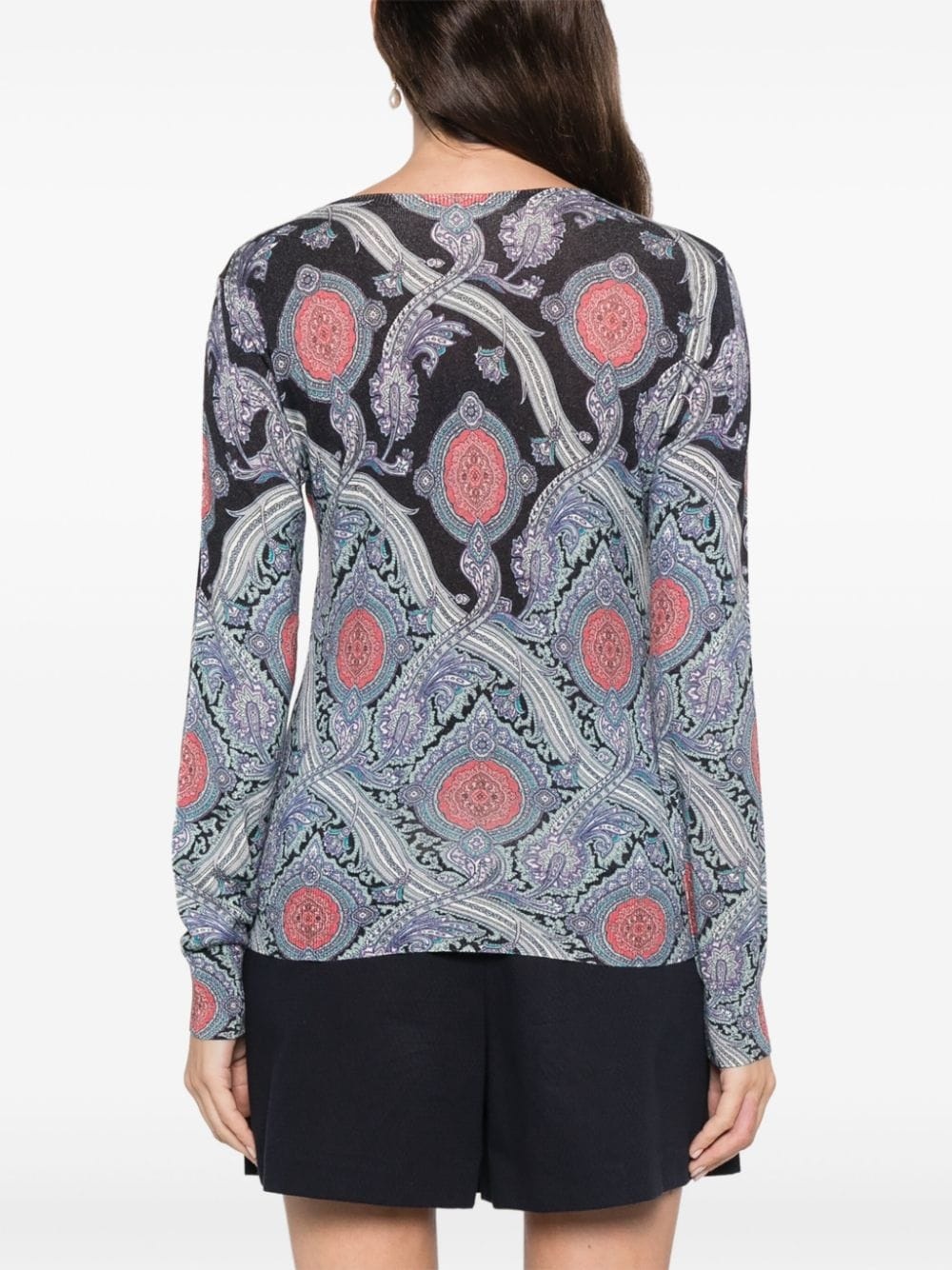 paisley-print cardigan - 4
