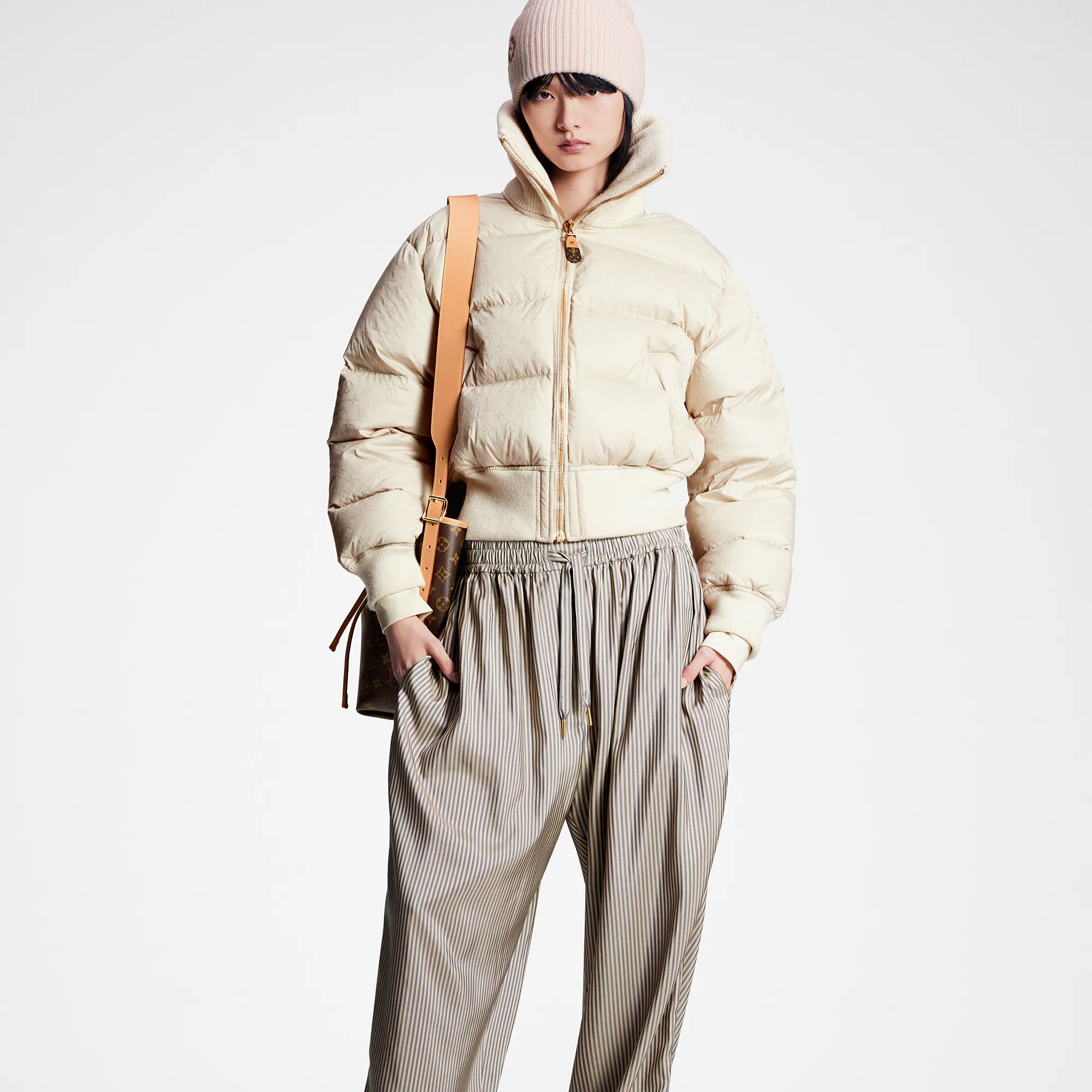 Pinstripe Silk Baggy Pajama Pants - 5