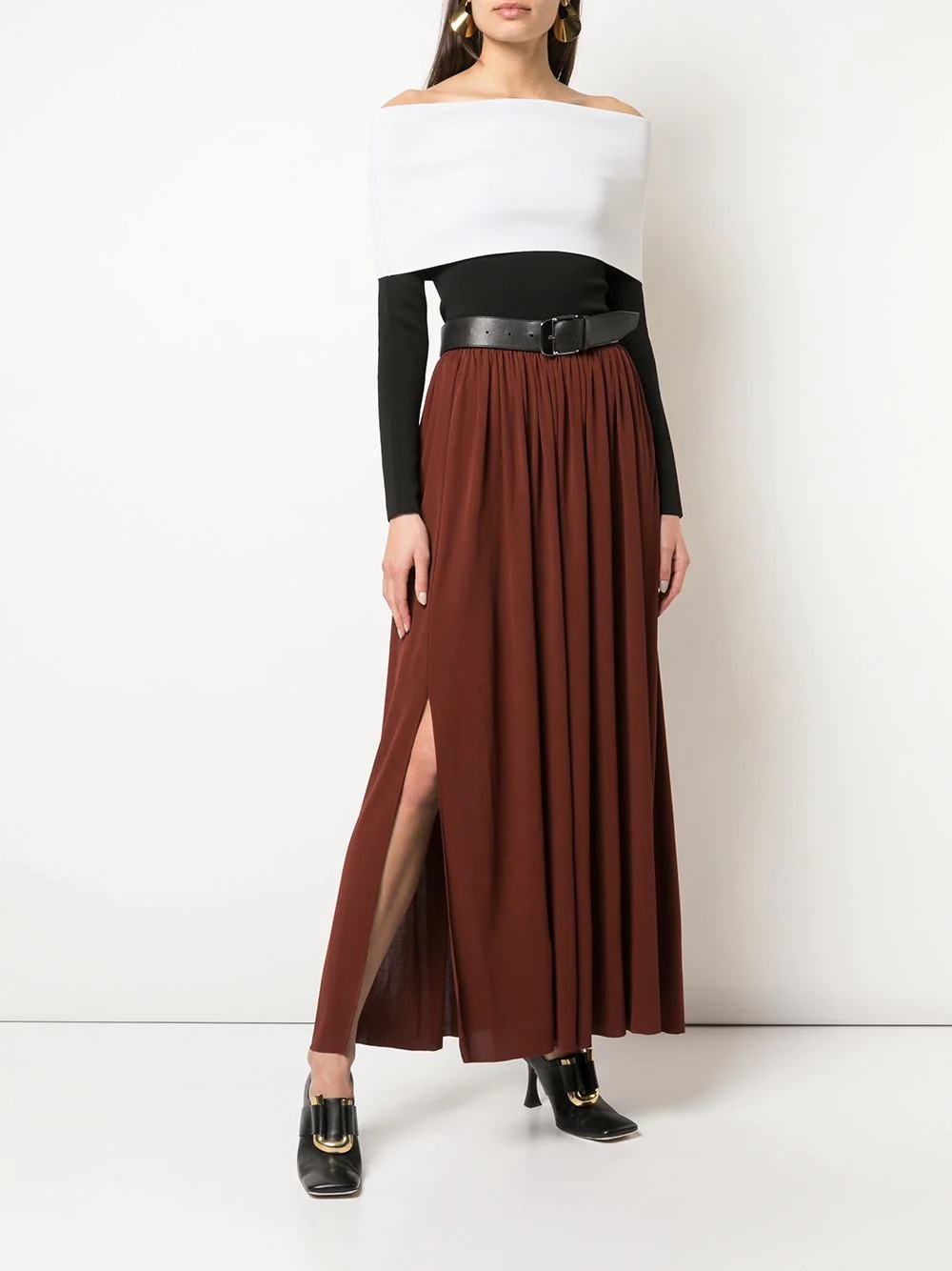 belted pleated skirt - 2