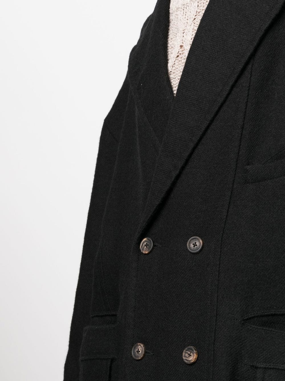 double-breasted oversize coat - 5