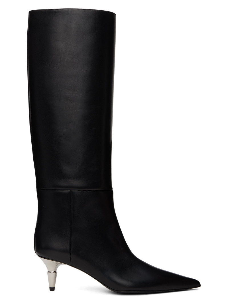 Black Spike Tall Boots 1