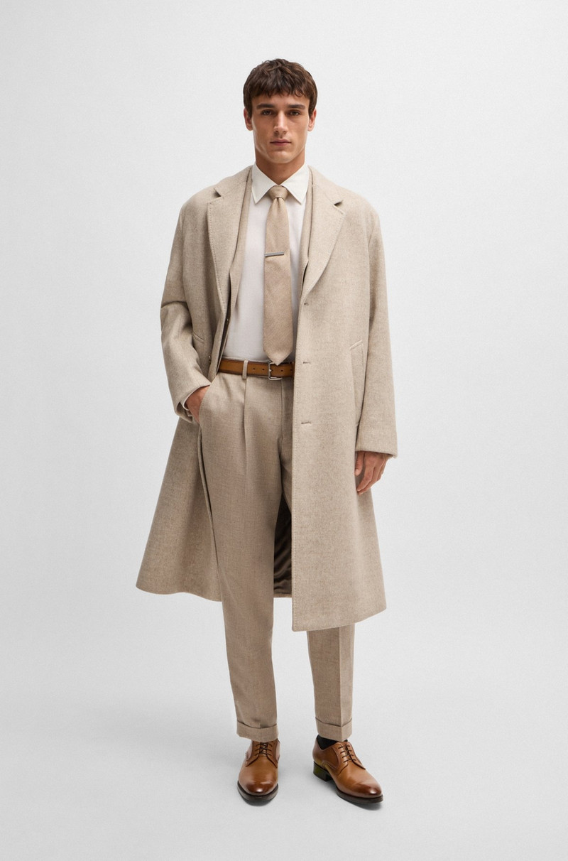 BOSS BURNISHED-LEATHER DERBY SHOES WITH PIPED DETAILS outlook