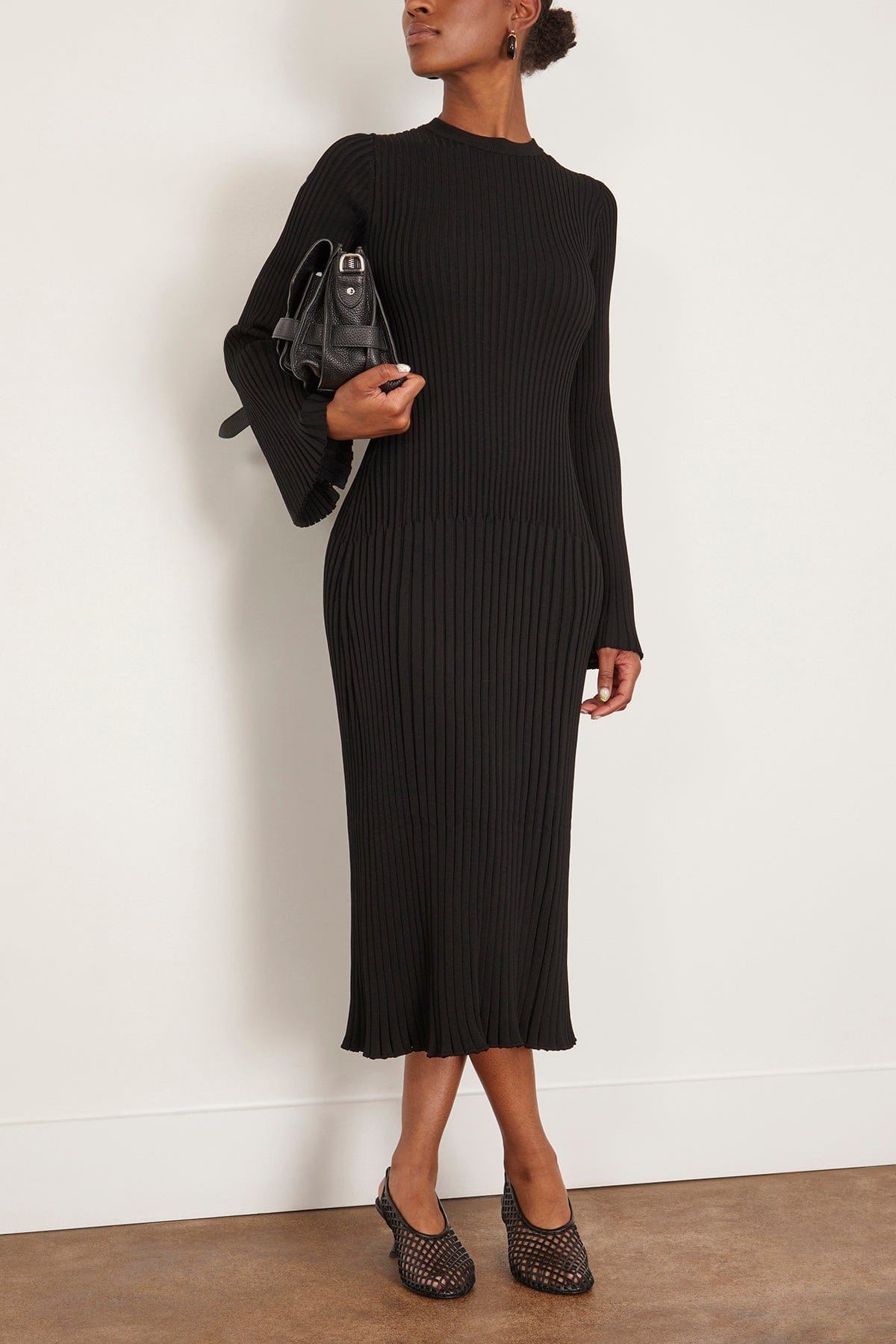 Kenna Rib Dress in Black - 2