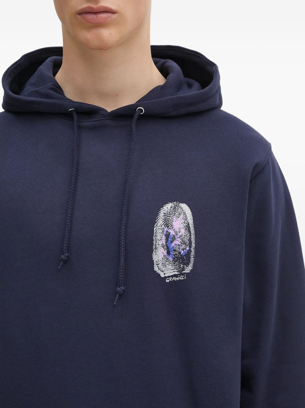 fingerprint-graphic hoodie - 5