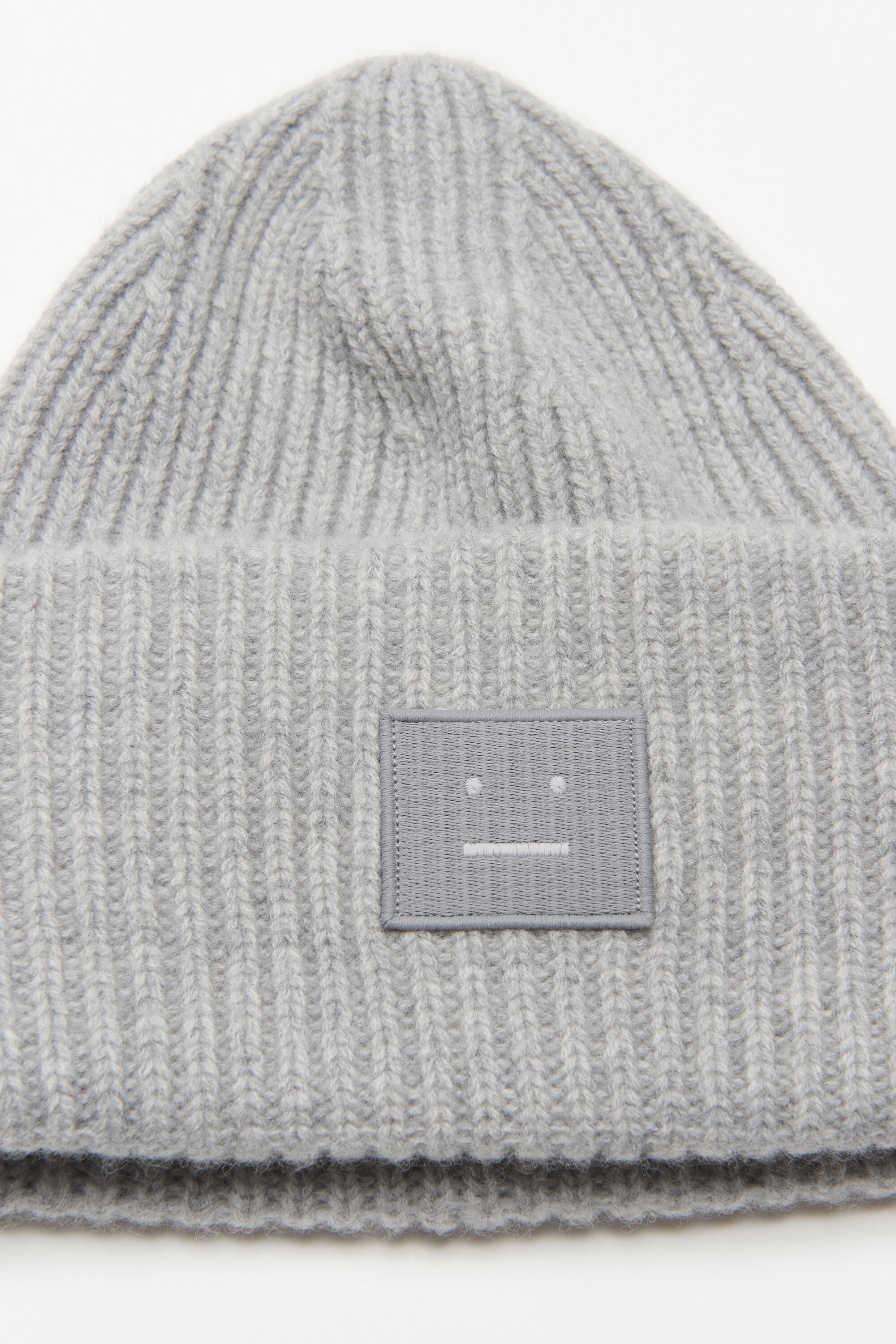 Large face logo beanie - Light Grey Melange - 3