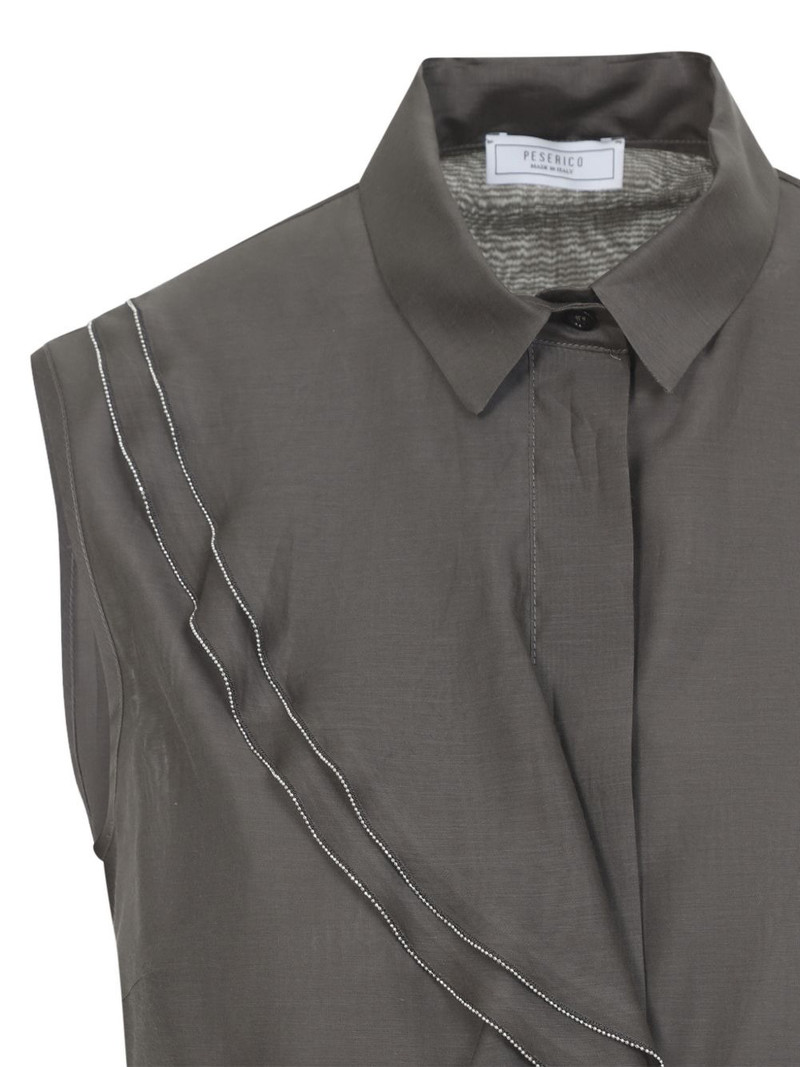 draped-detail sleeveless blouse 3