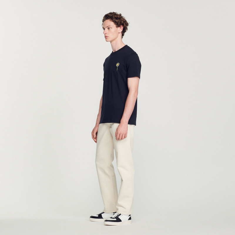 Cotton T-shirt with Dandelion embroidery 7