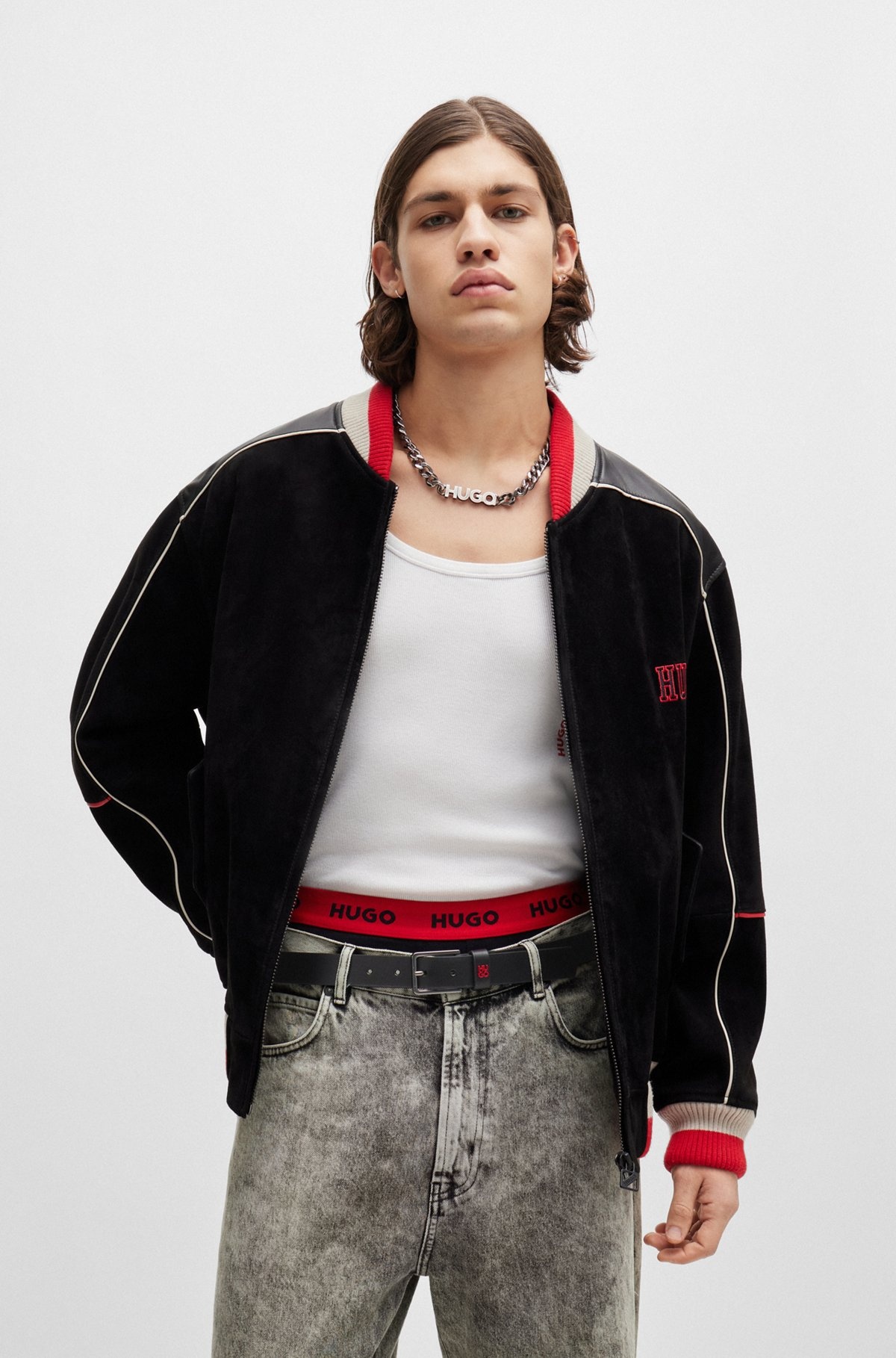 RELAXED-FIT BOMBER JACKET WITH SPORTY LOGOS - 2