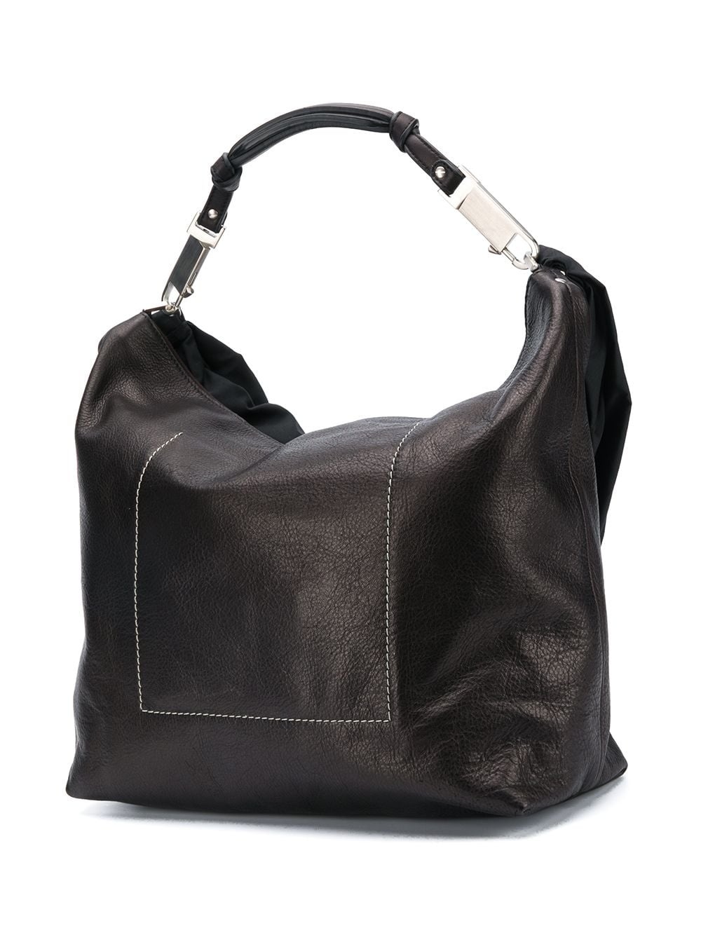 zipped leather tote bag - 3