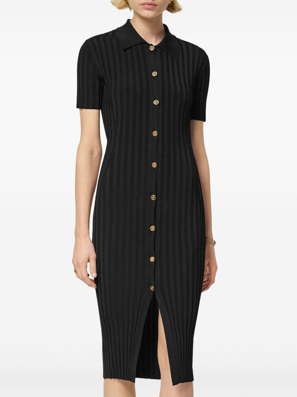 knitted midi shirt dress - 3