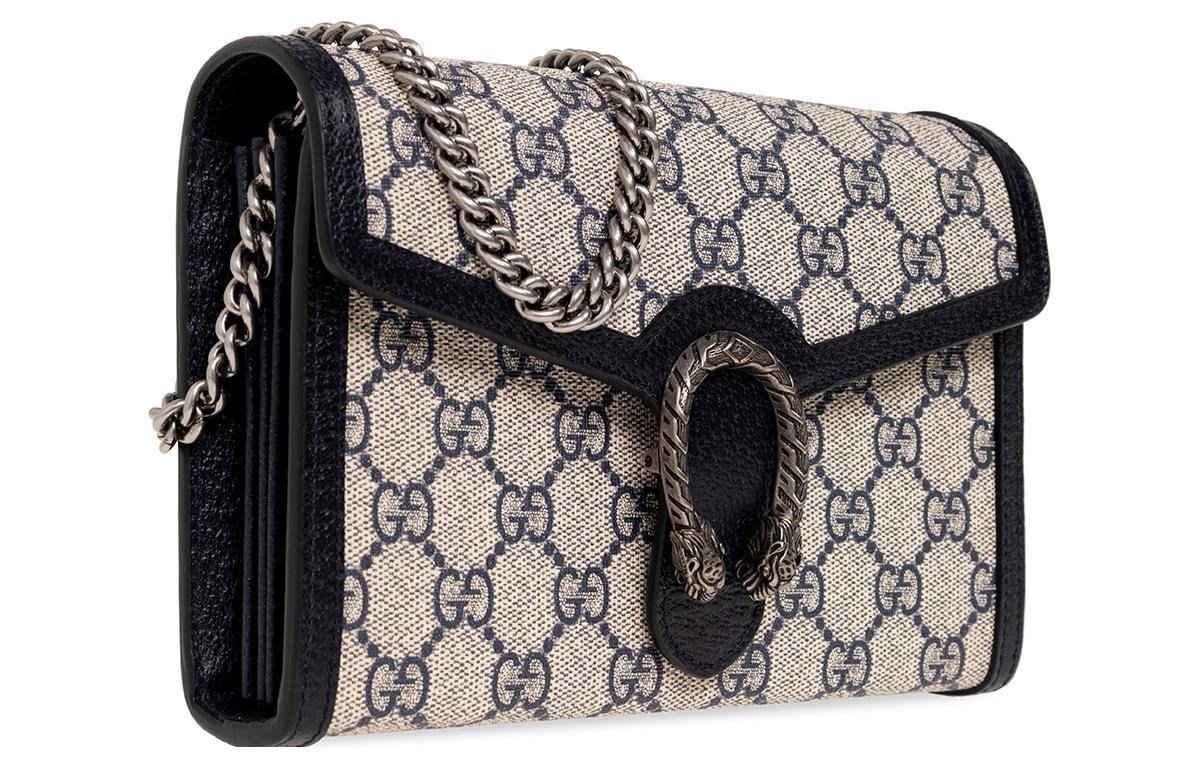 (WMNS) Gucci Dionysus GG Mini Chain Wallet 'Beige Blue' 401231-K9GSN-4075 - 2