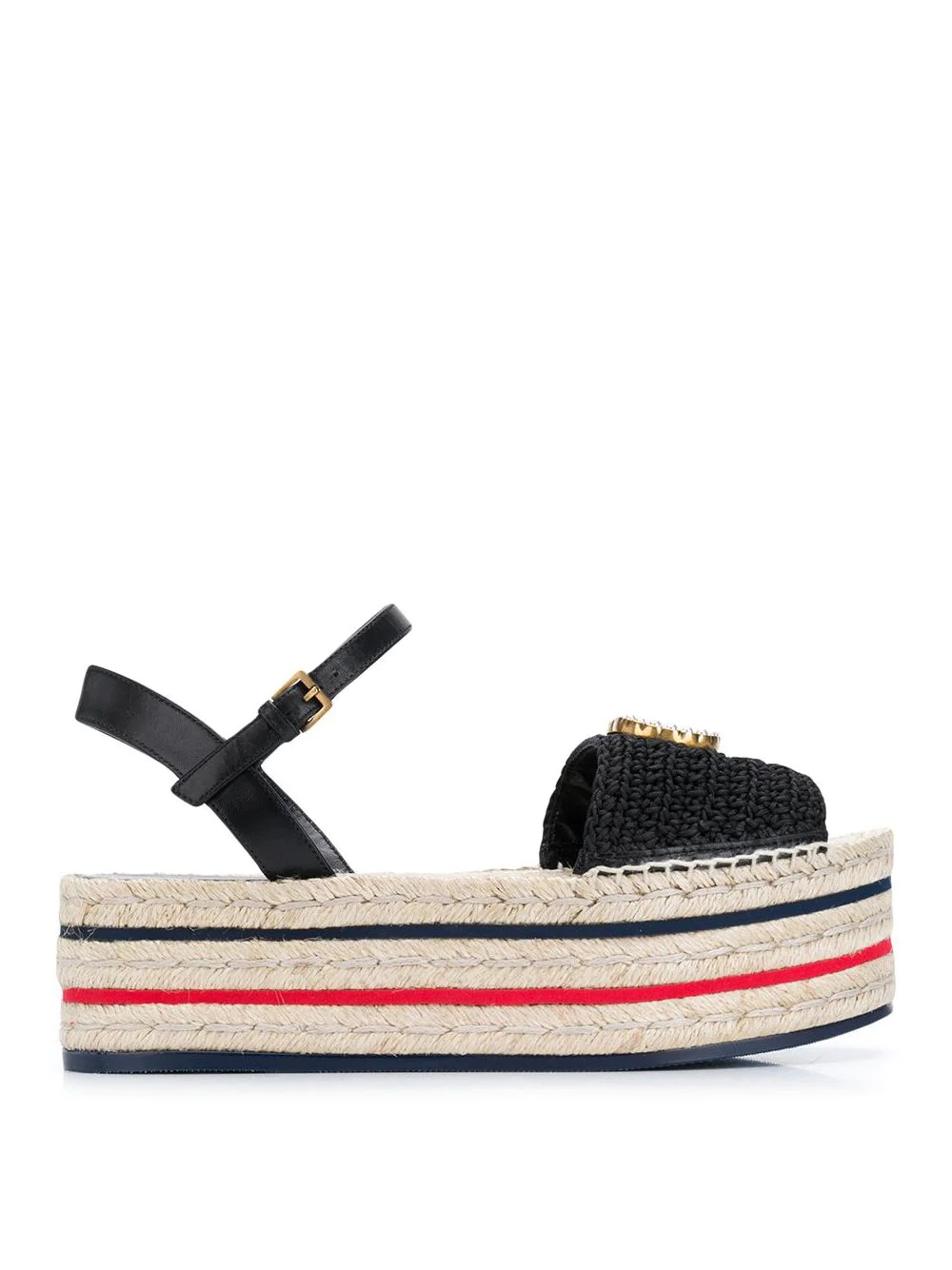 platform crochet espadrilles - 1