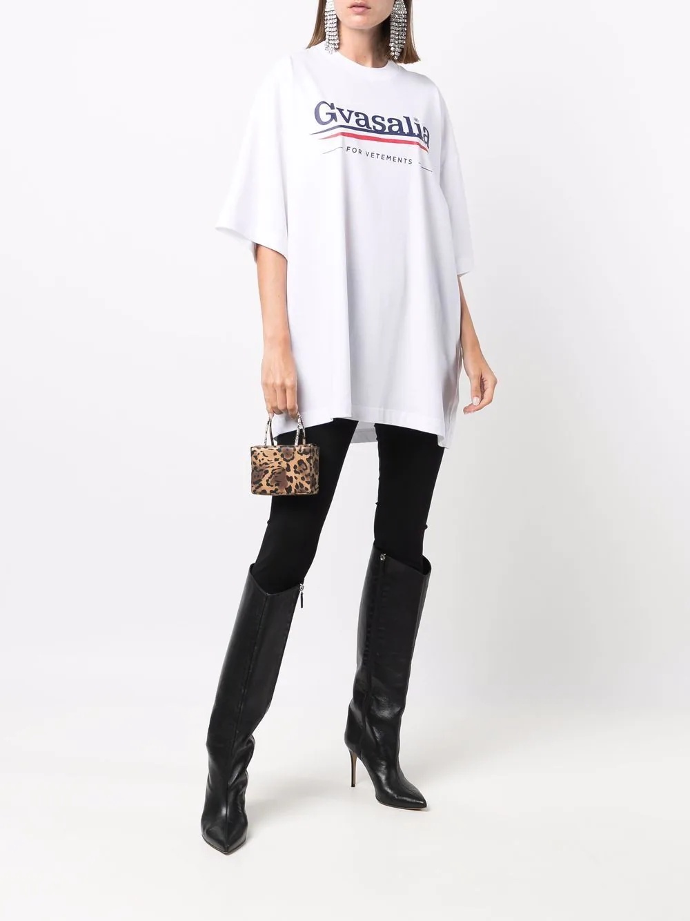 Gvasalia logo-print T-shirt - 3