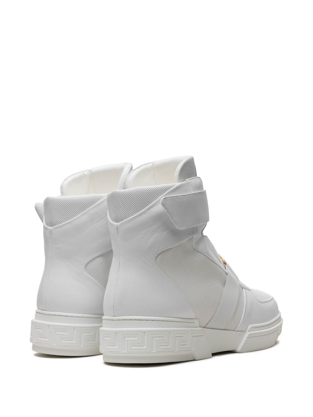 Medusa-plaque high-top "White" sneakers - 3