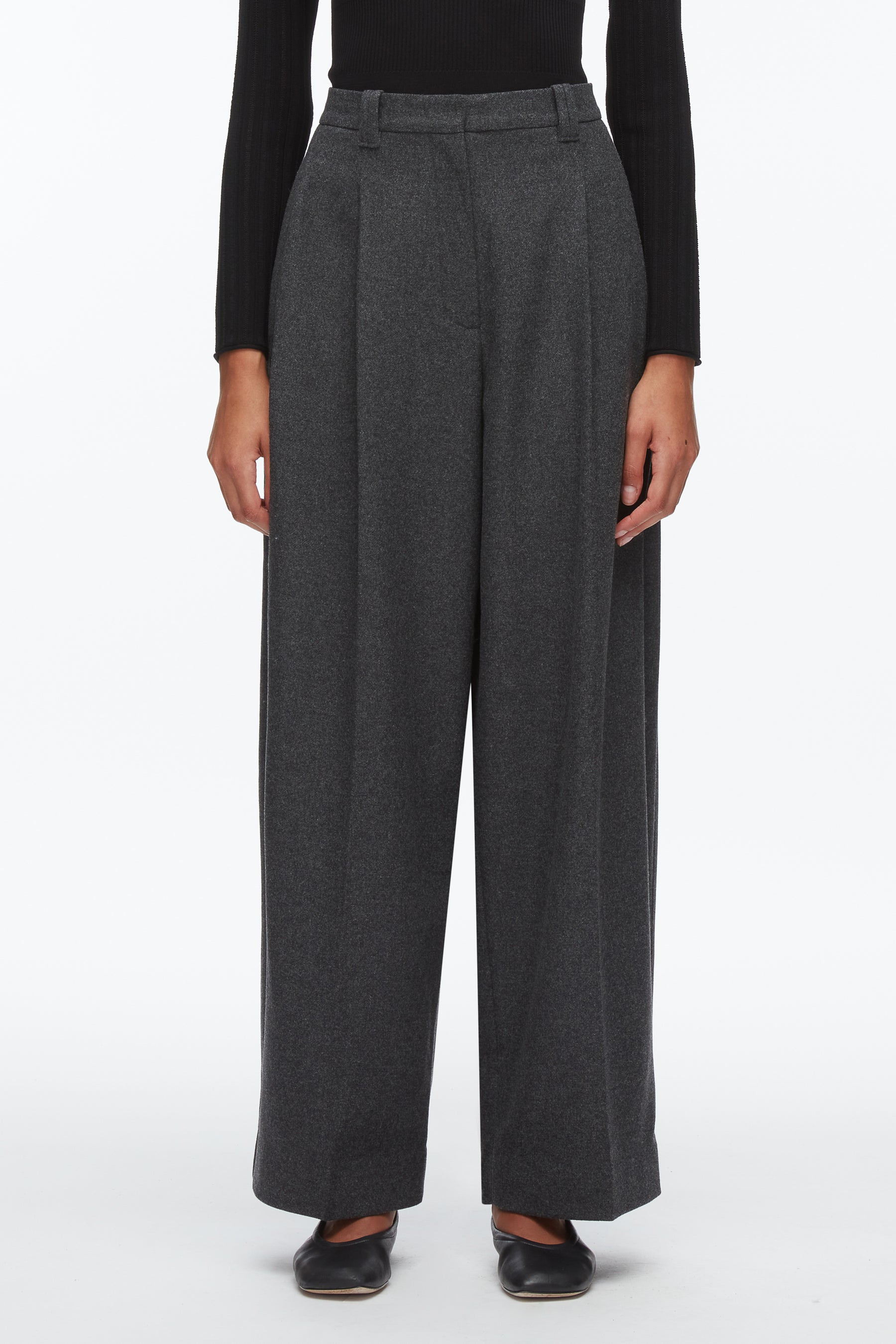 Flannel Double Pleat Trouser - 3