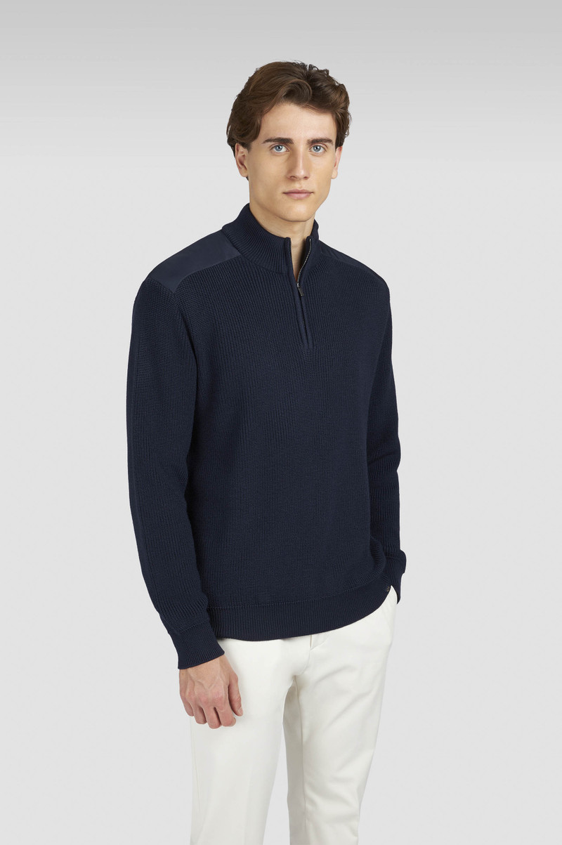 WOOL SILK HALF ZIP SWEATER WITH TYPHOON® SILK 6
