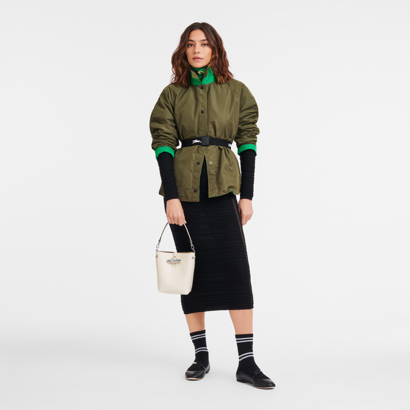 Longchamp Le Roseau XS Bucket bag Ecru - Leather outlook