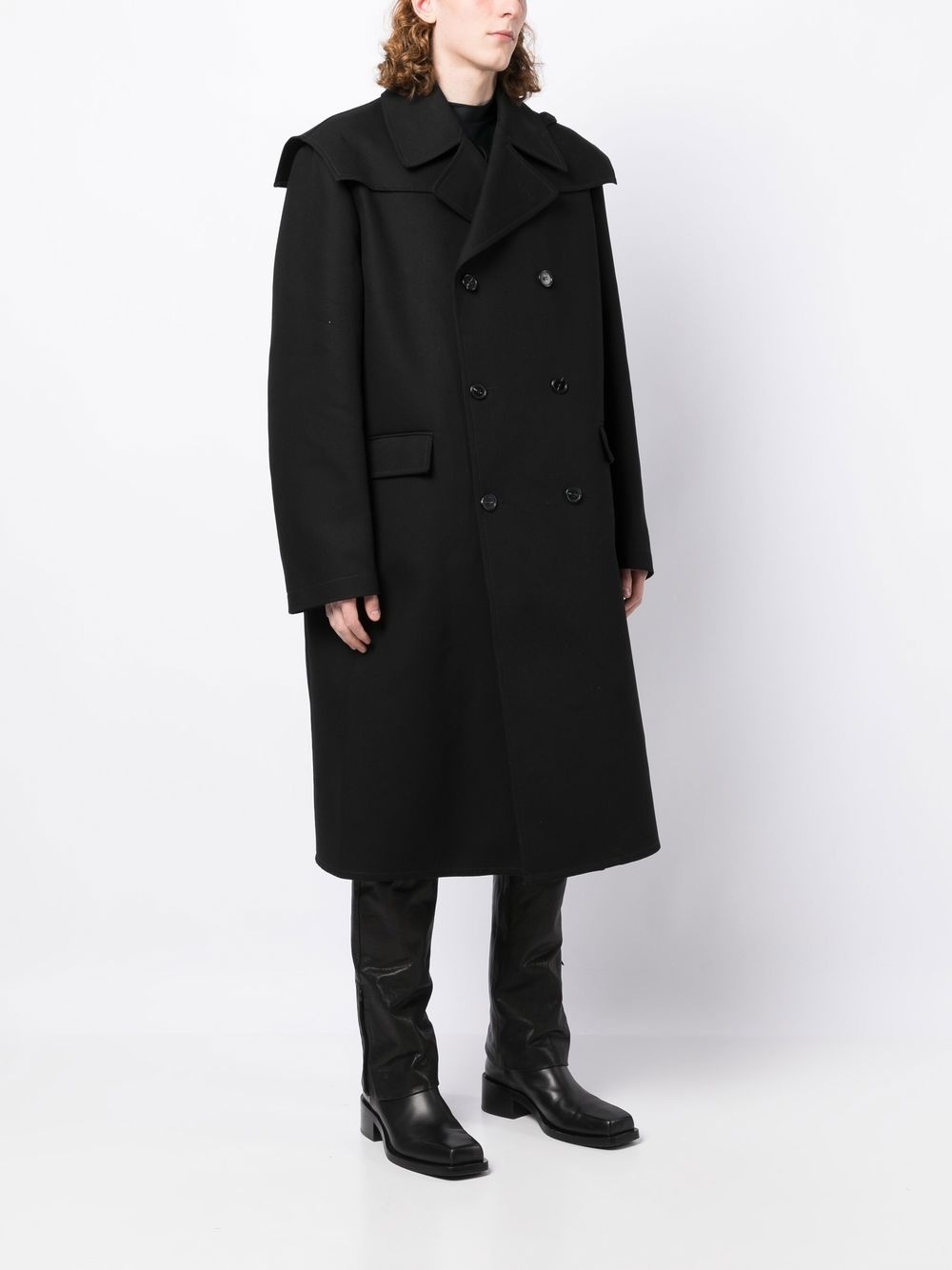 oversize double-breasted coat - 3