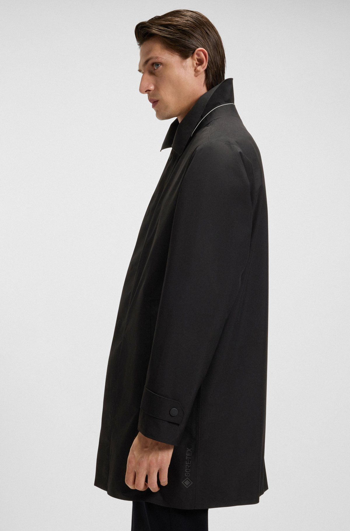 WATER-REPELLENT TAILORED COAT WITH CONCEALED ZIPPER - 6