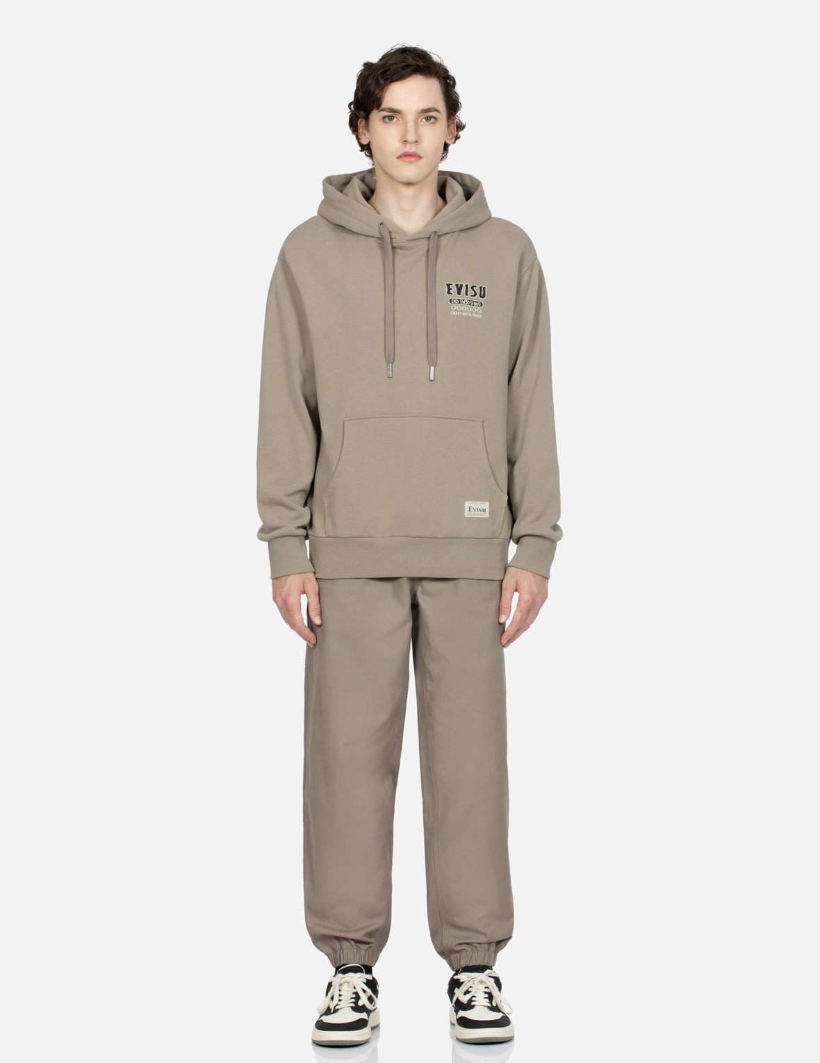 KAMON AND LOGO EMBROIDERY WOVEN JOGGER PANTS - 6