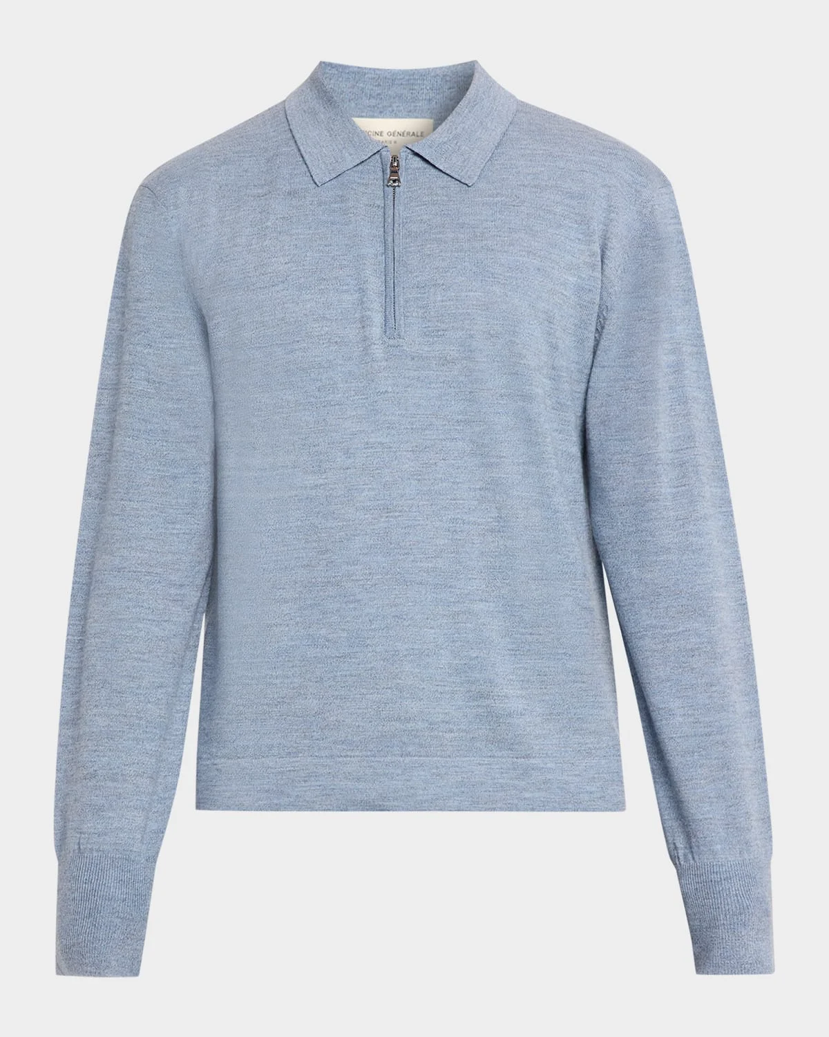 Men's Bene Merino Wool Quarter-Zip Polo Sweater - 1