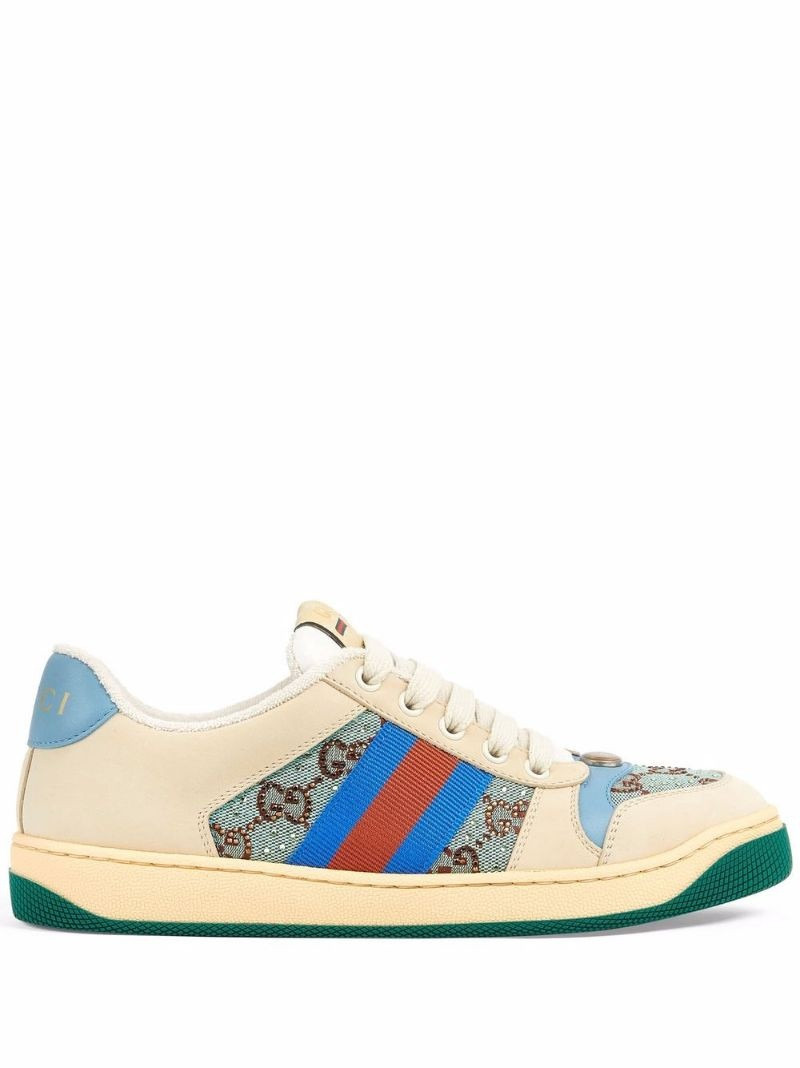 crystal-embellished GG Screener sneakers - 1