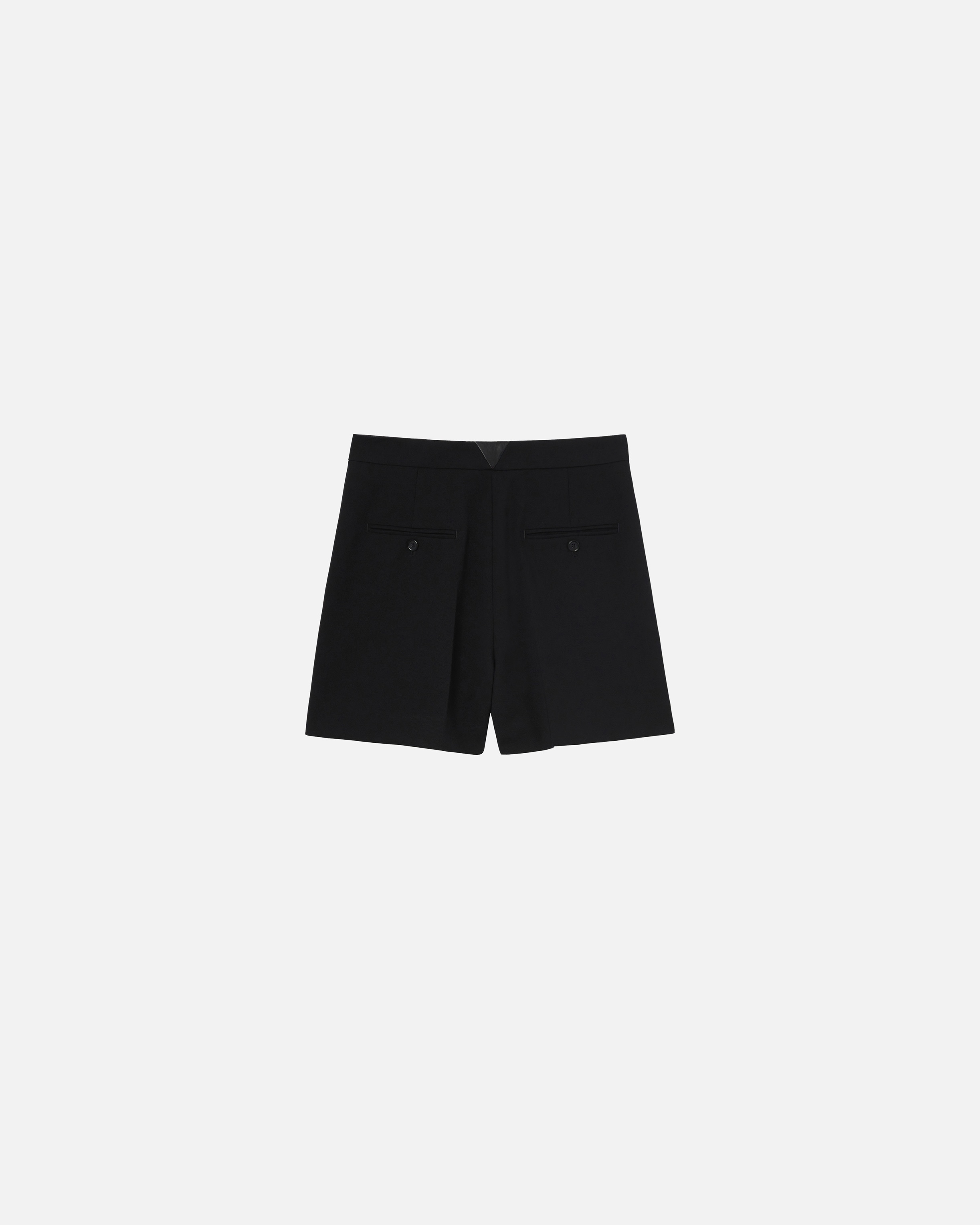 TAILORED WOOL TWILL SHORTS WITH CREASE DETAIL - 6