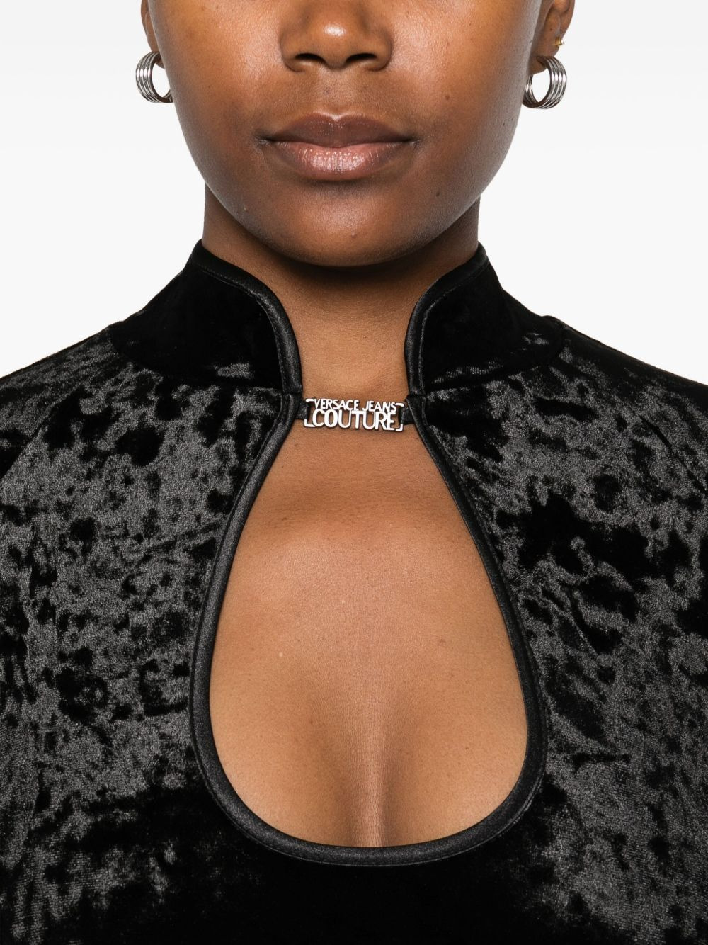 keyhole-neck long-sleeves bodysuit - 5