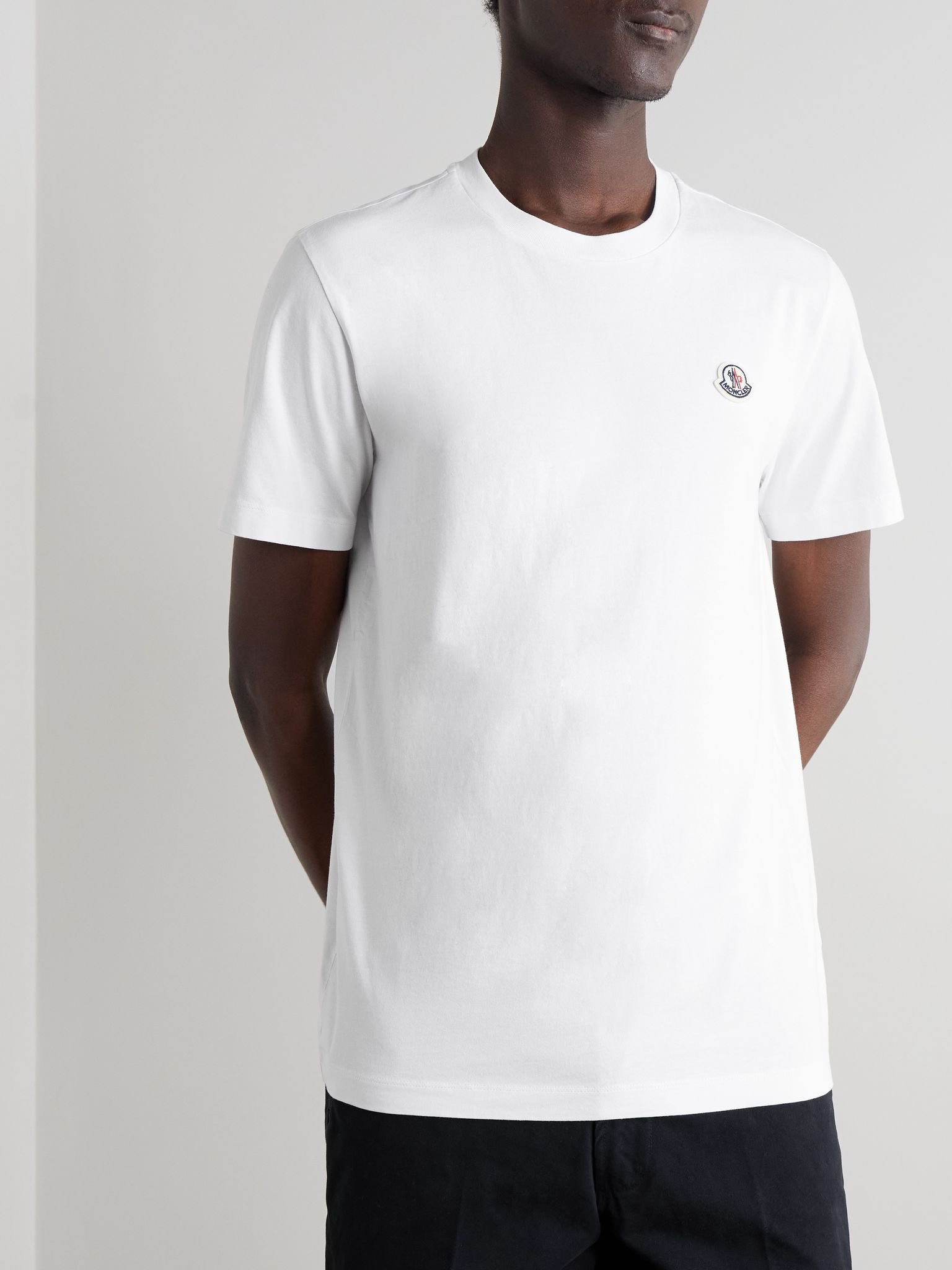 Three-Pack Logo-Appliquéd Organic Cotton-Jersey T-Shirts White - 3