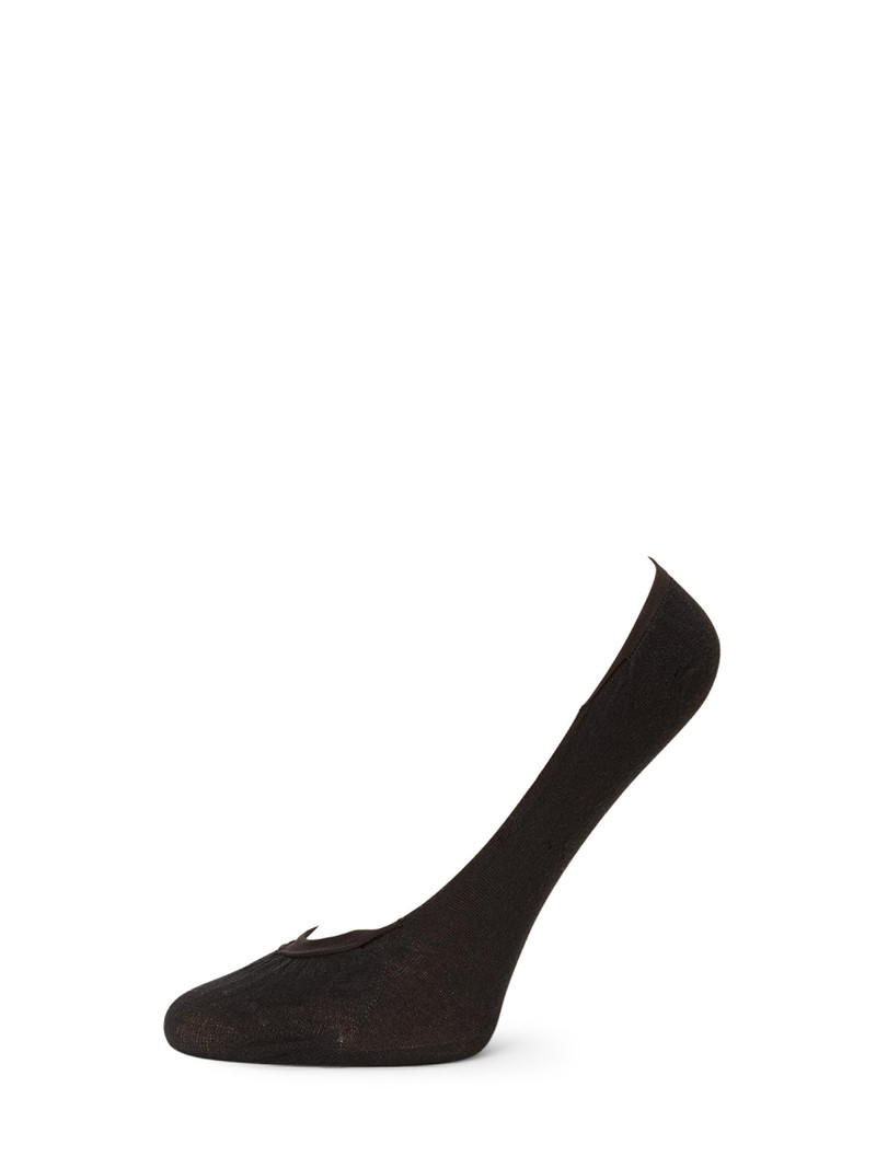Women's Cotton Footsies Socks - Black 1