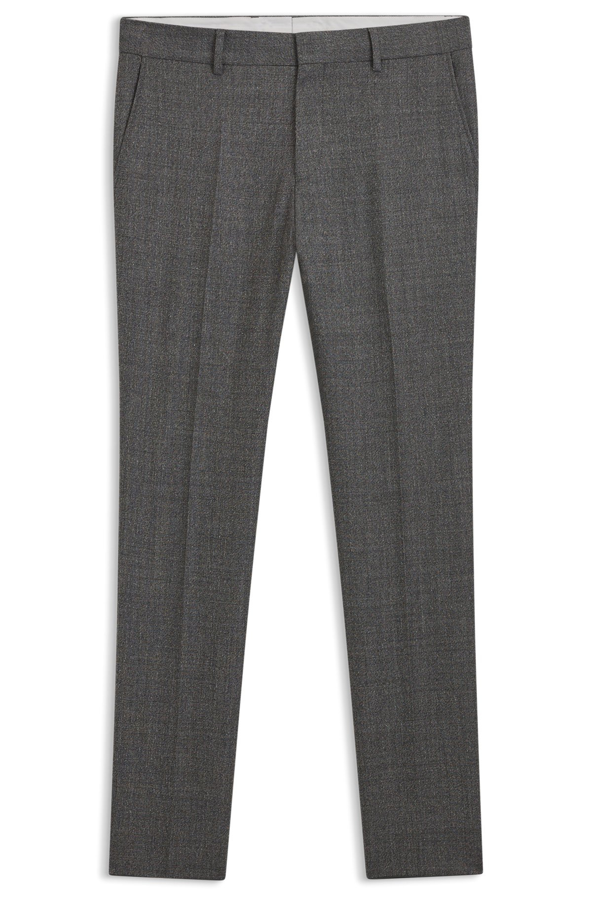 FORMAL TROUSERS IN MICRO-PATTERNED VIRGIN WOOL - 1