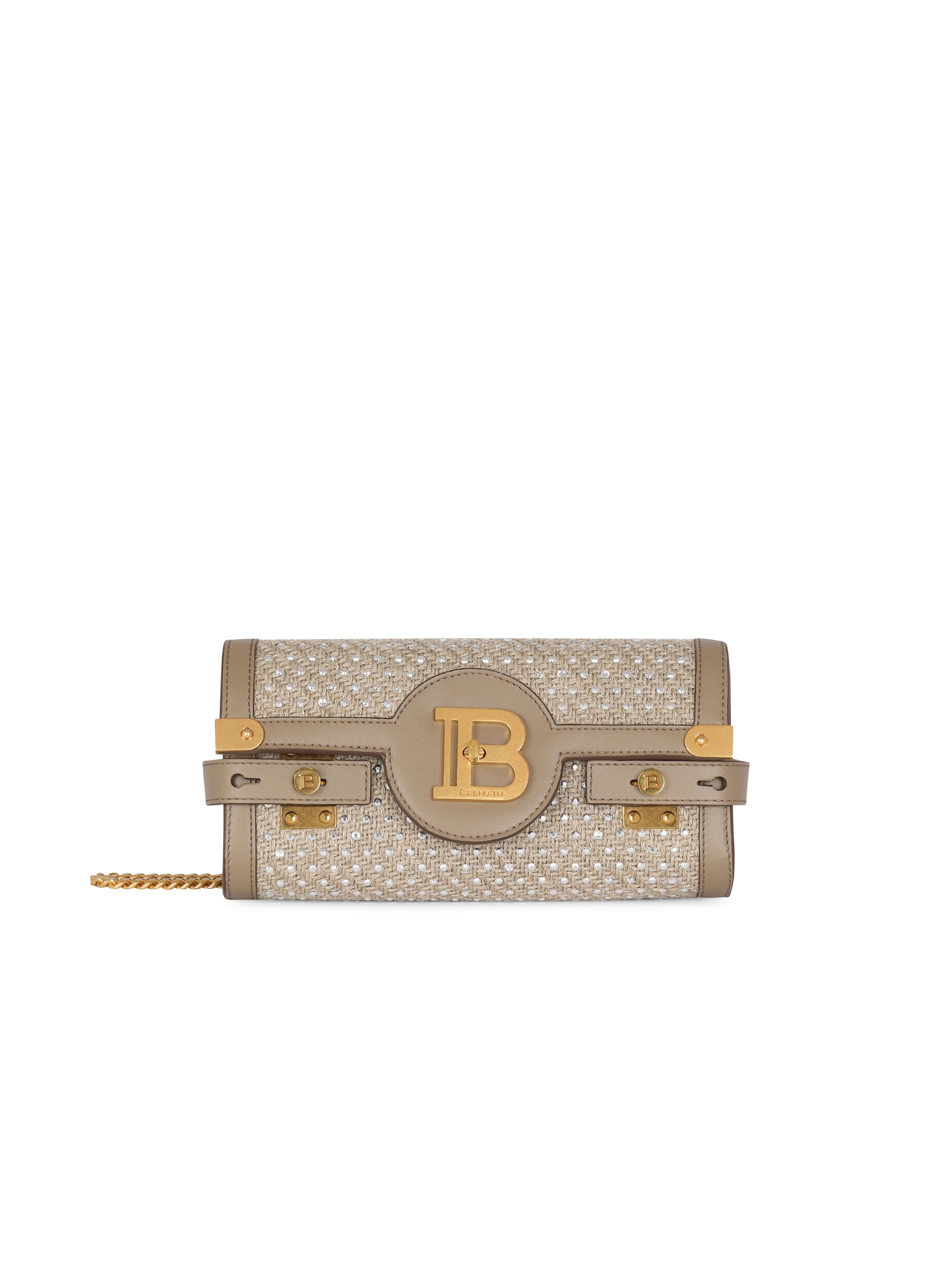 B-Buzz 23 raffia clutch bag with rhinestones - 4