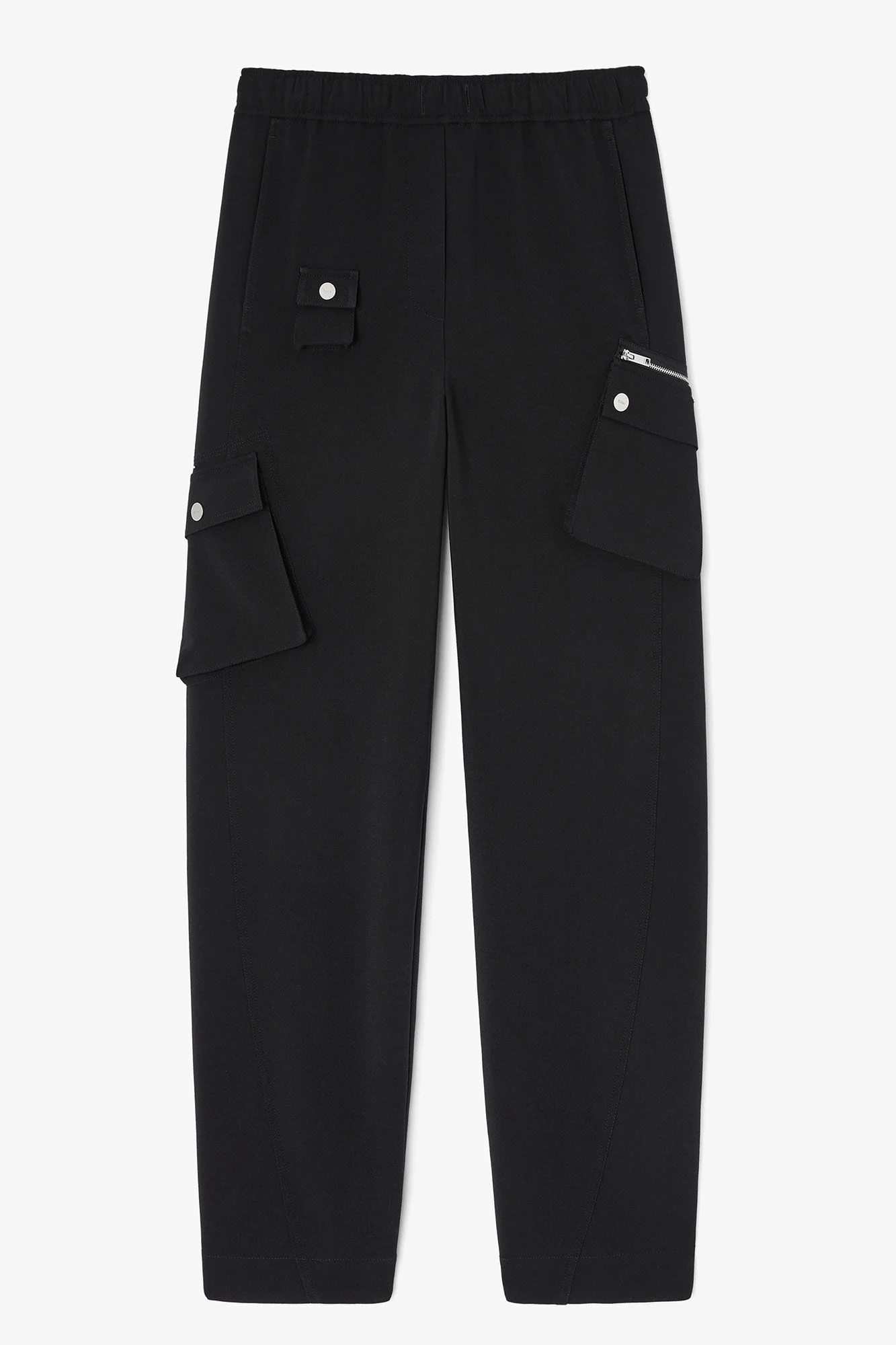 BLACK TWILL SUITING PANTS - 1