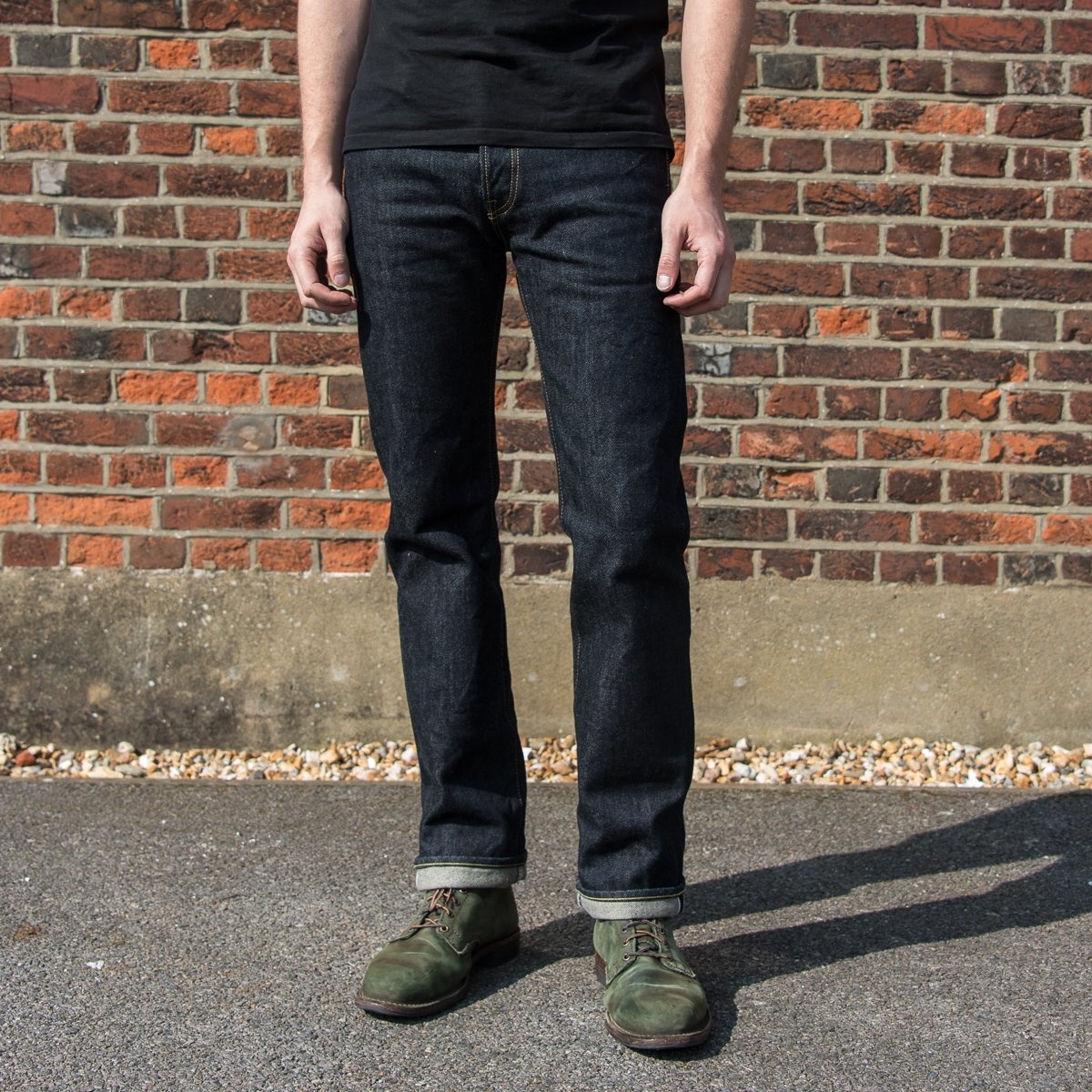 IH-666S-21 21oz Selvedge Denim Slim Straight Cut Jeans - Indigo - 4