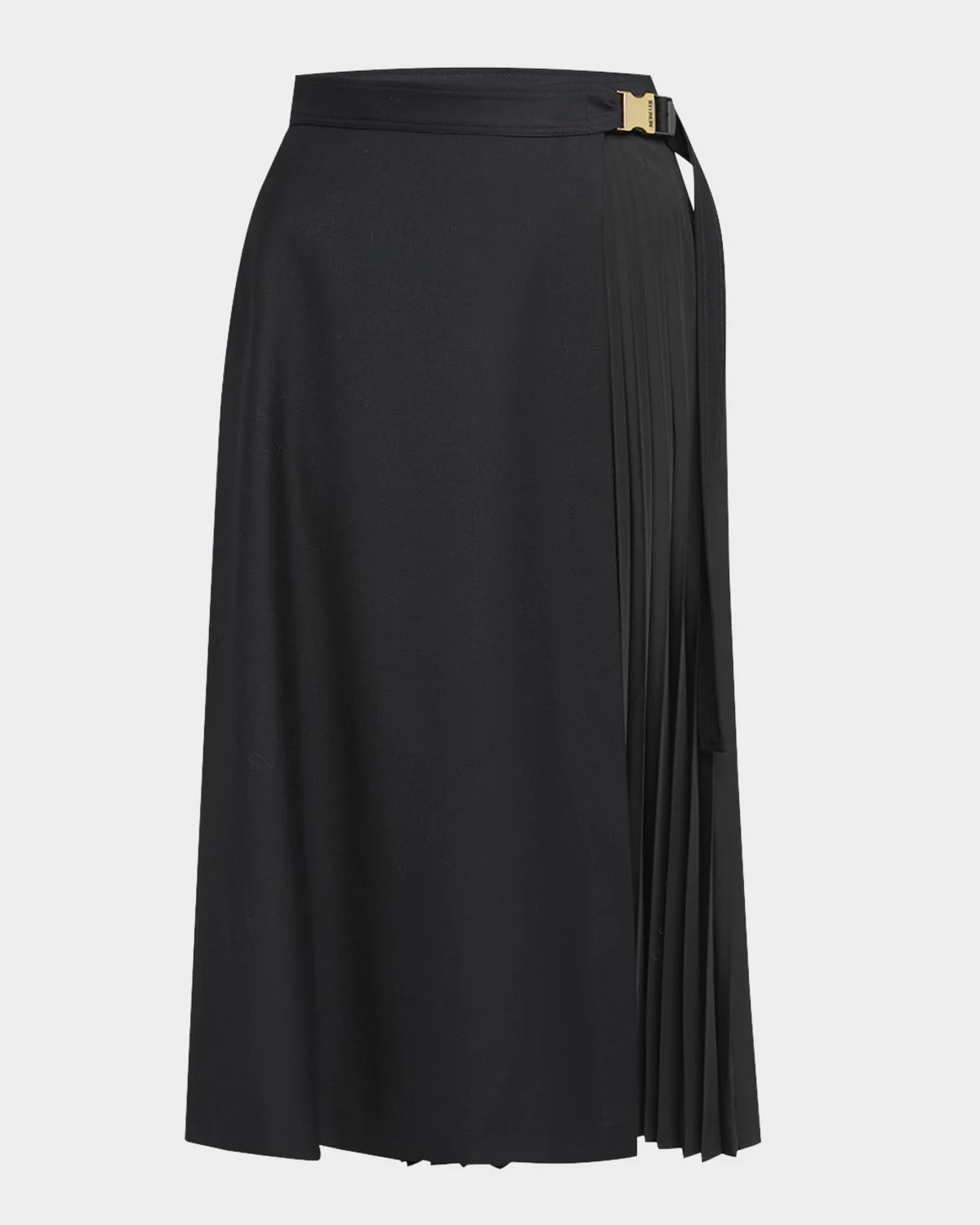 Pleated Midi Wrap Skirt - 1