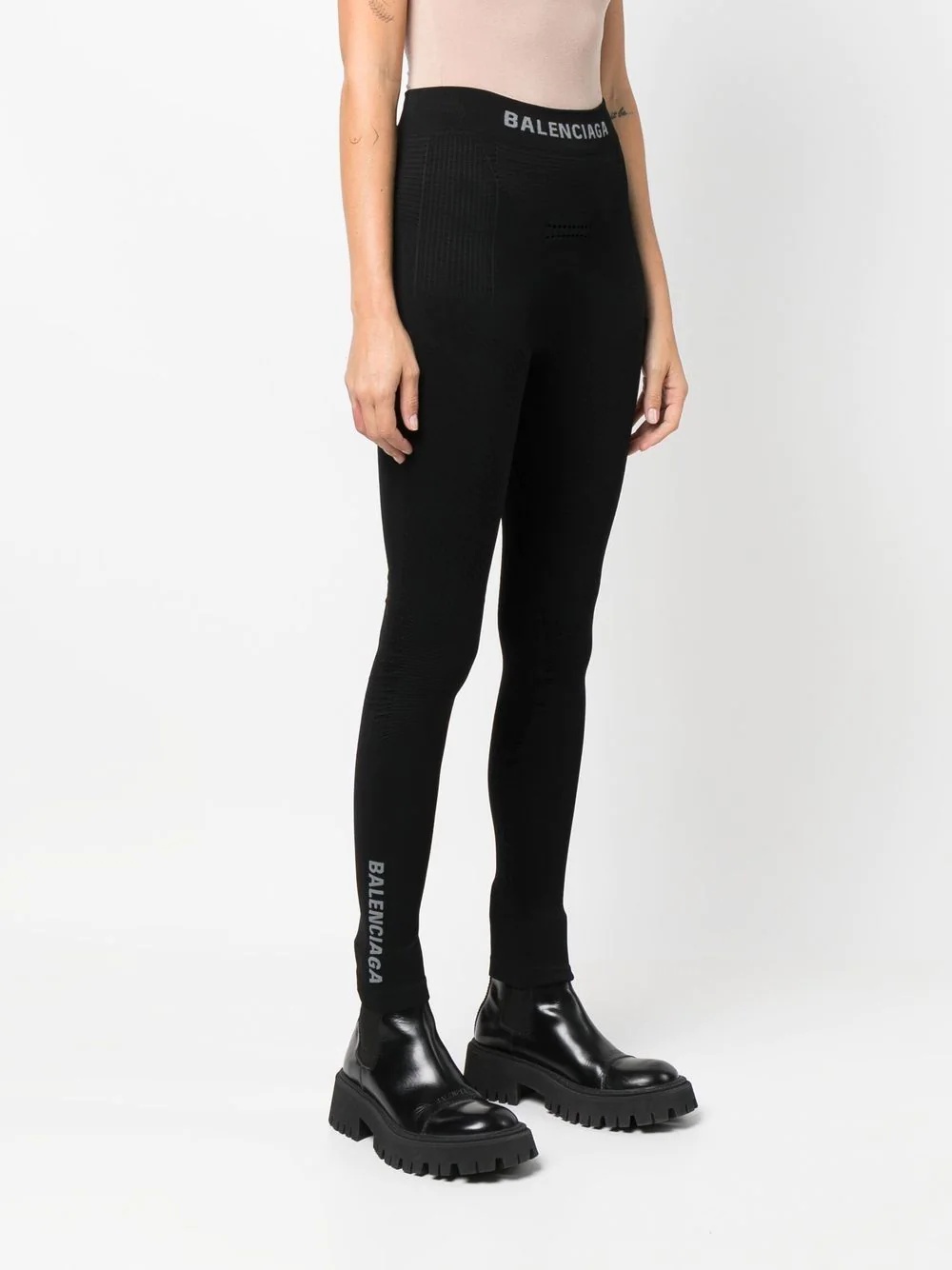 BALENCIAGA logo-waistband leggings