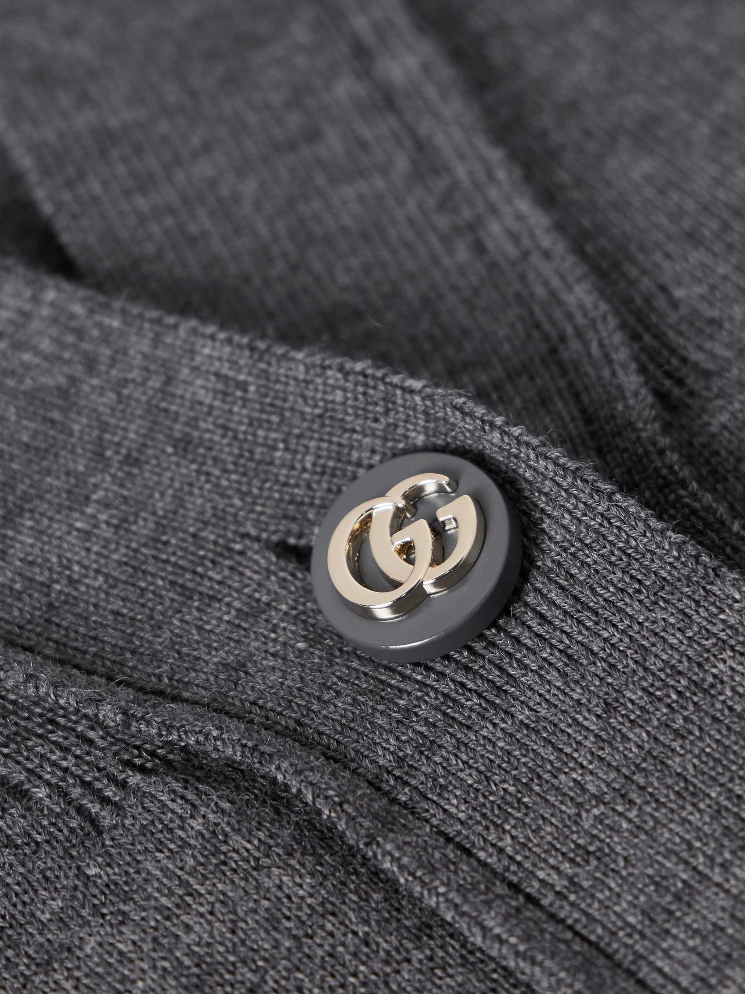 Wool-blend cardigan Dark gray - 4