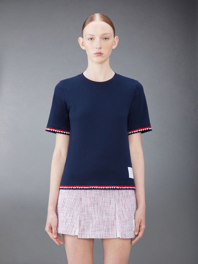 RWB-stripe cotton T-shirt - 1