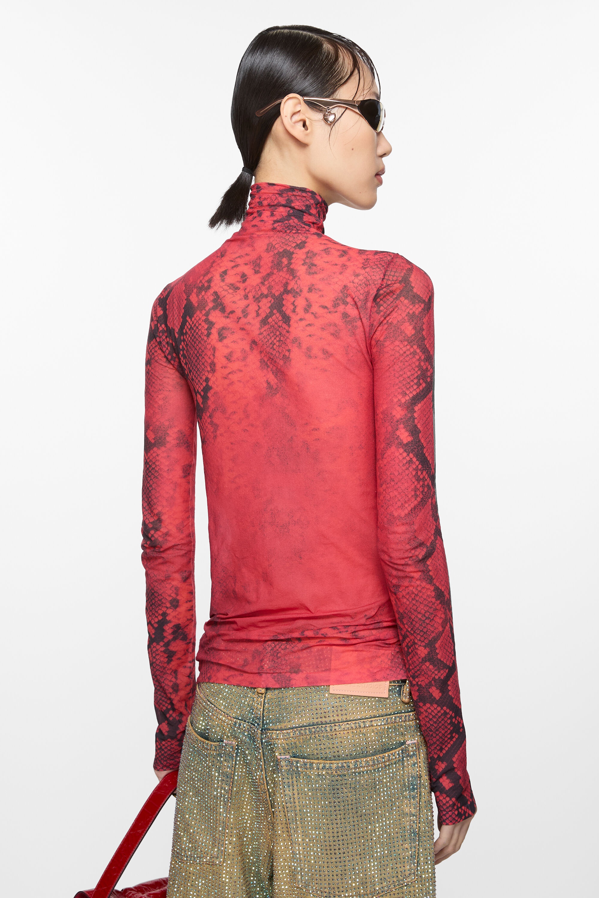 Printed seamless t-shirt - Red - 3