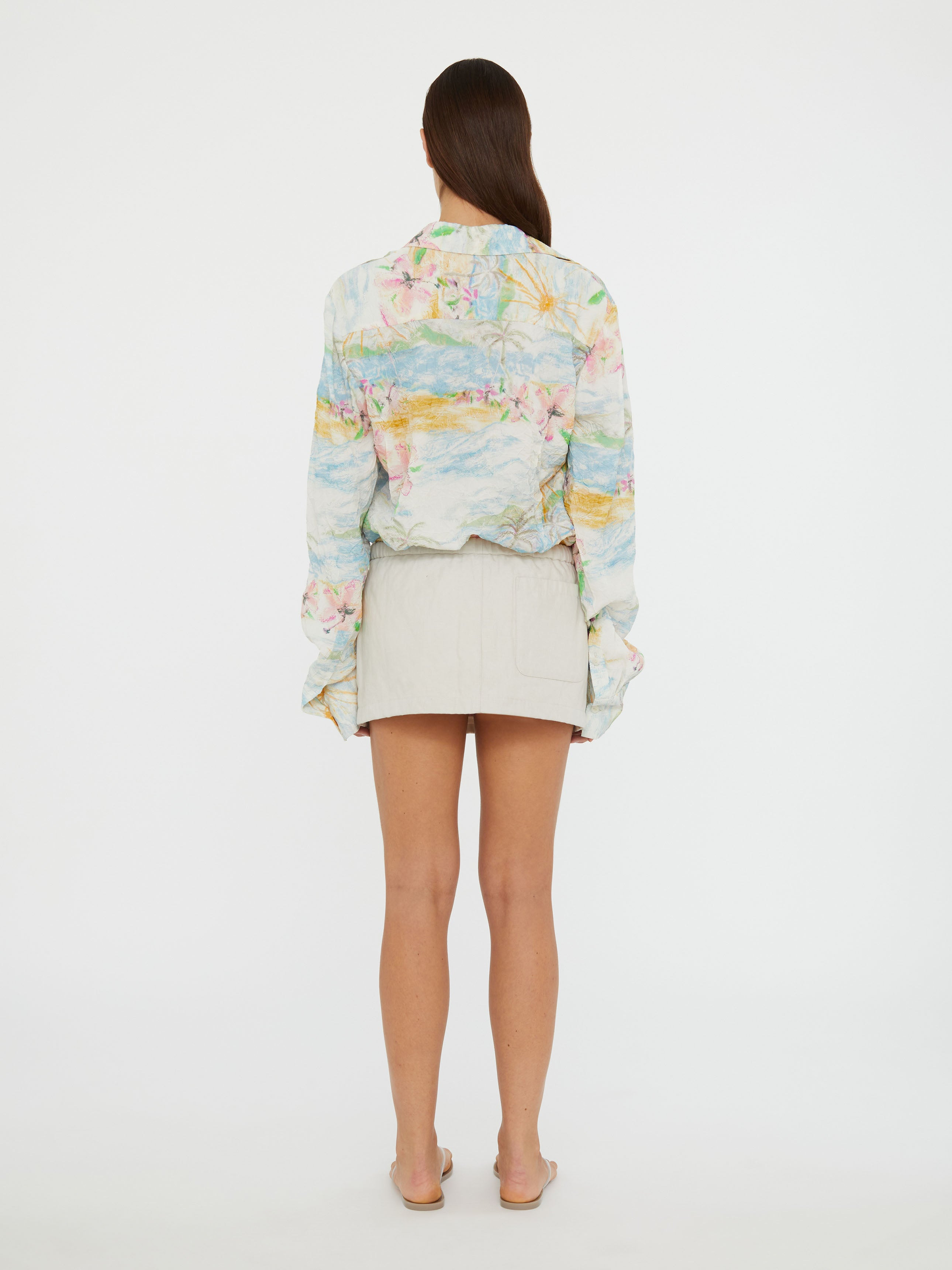 Crushed Belted Mini Skirt - 5