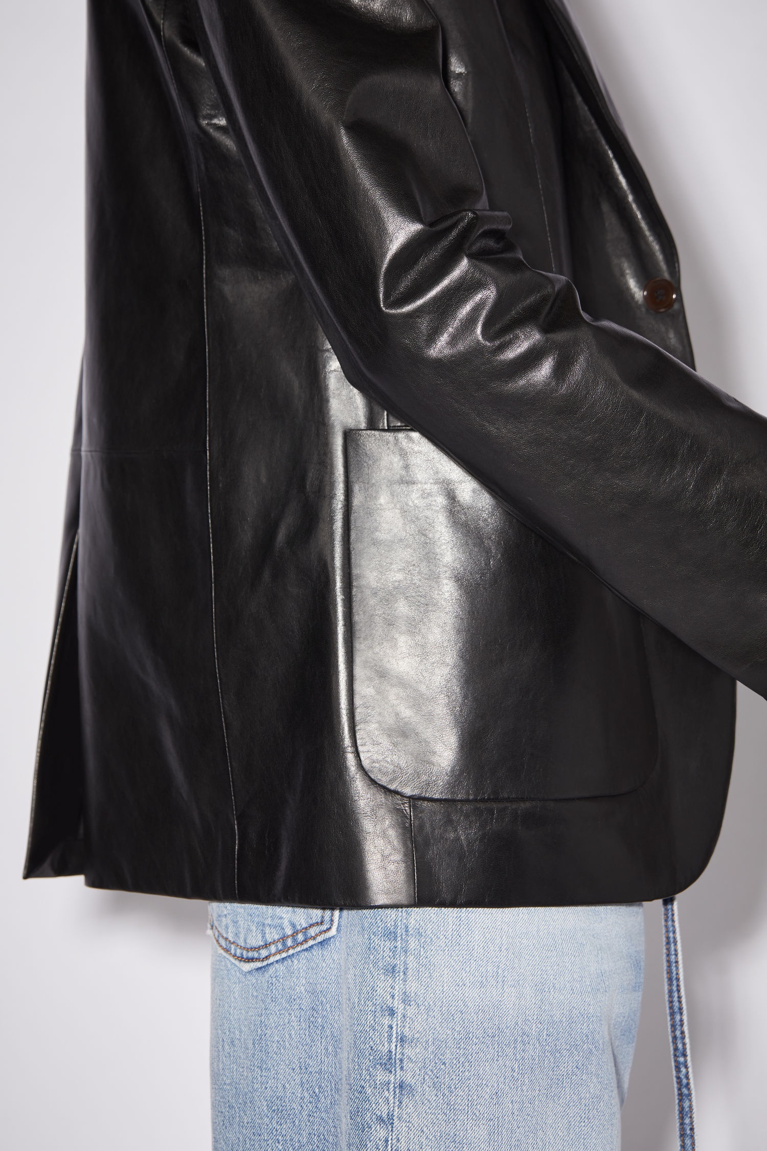 Leather suit jacket - Black - 6