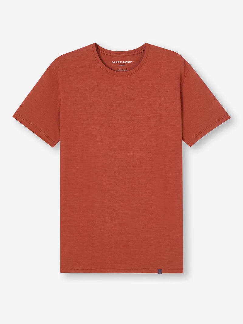 Men's T-Shirt Basel Micro Modal Stretch Rust Red - 1